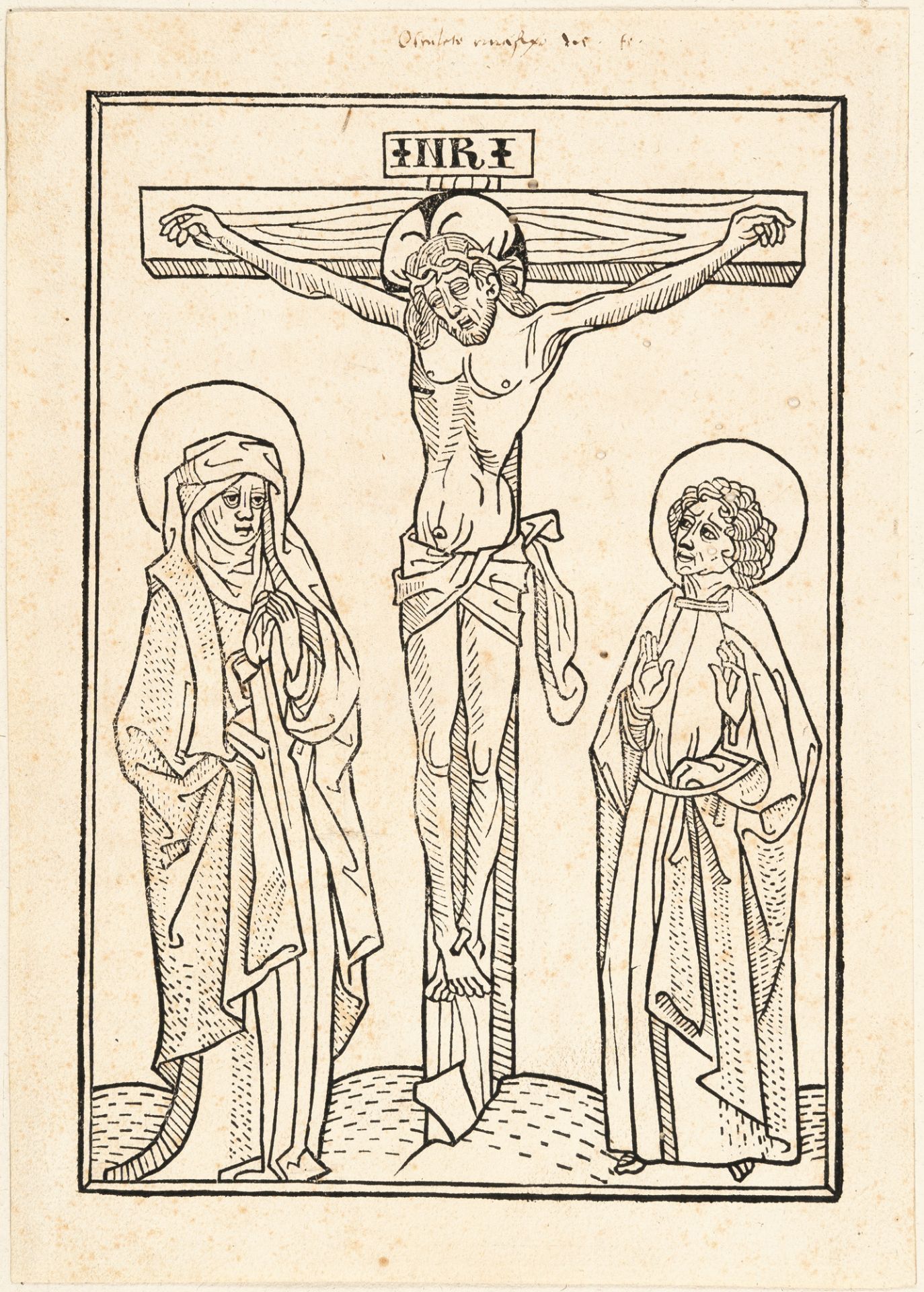 Basel Um 1483/85 – Christ on the cross with Mary and John - Image 2 of 3