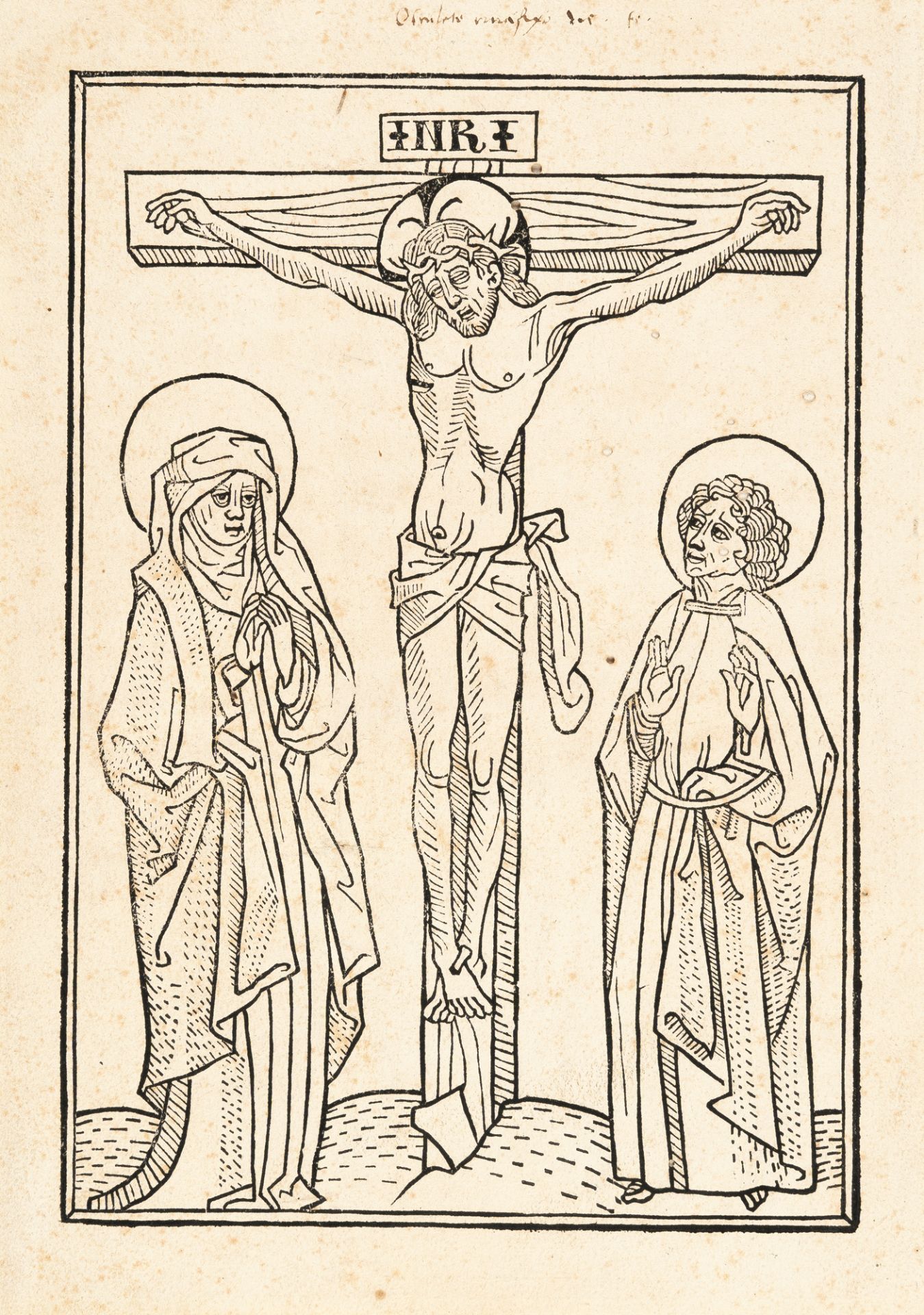 Basel Um 1483/85 – Christ on the cross with Mary and John