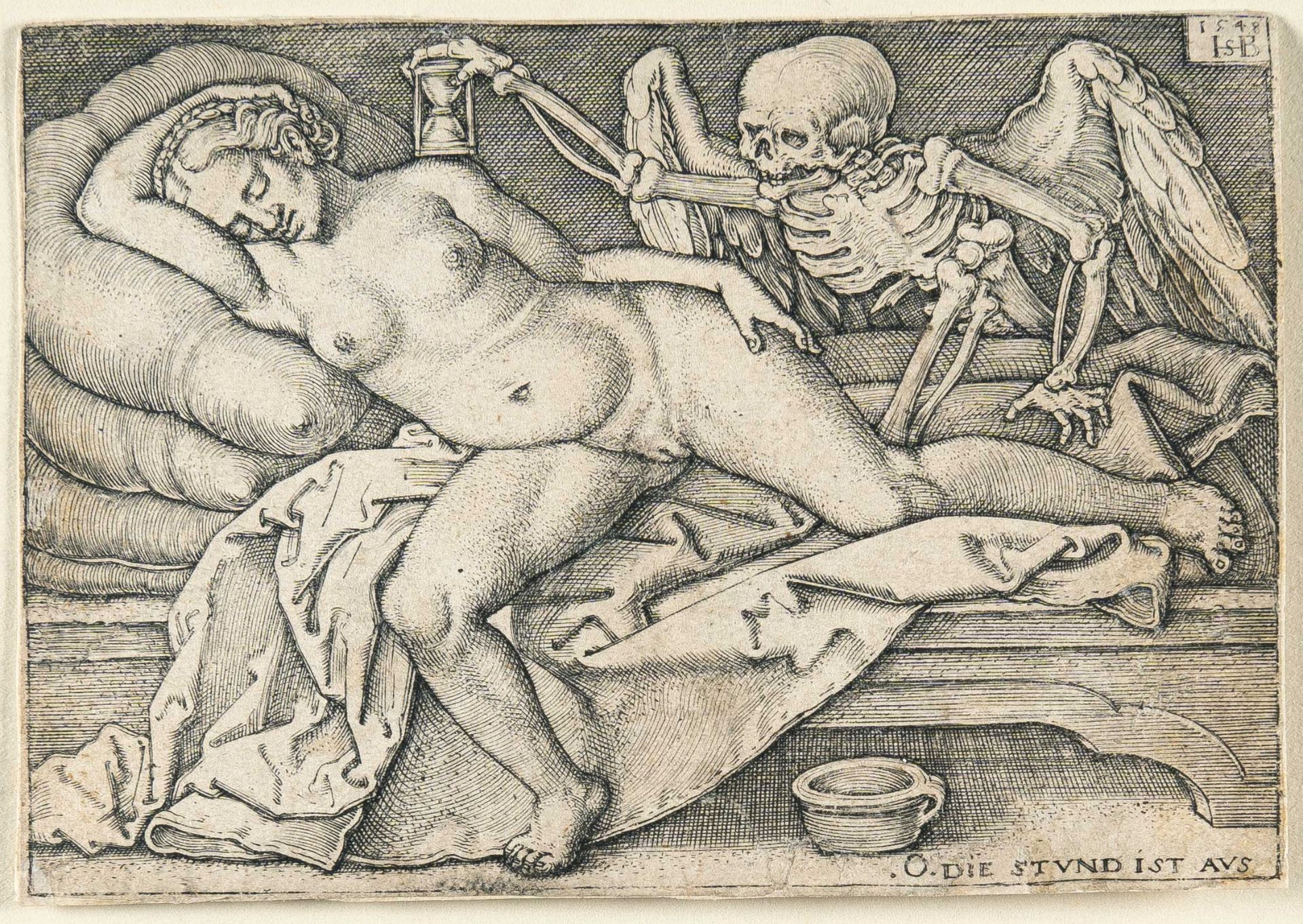 Hans Sebald Beham – Death and the Sleeping Woman - Image 2 of 3