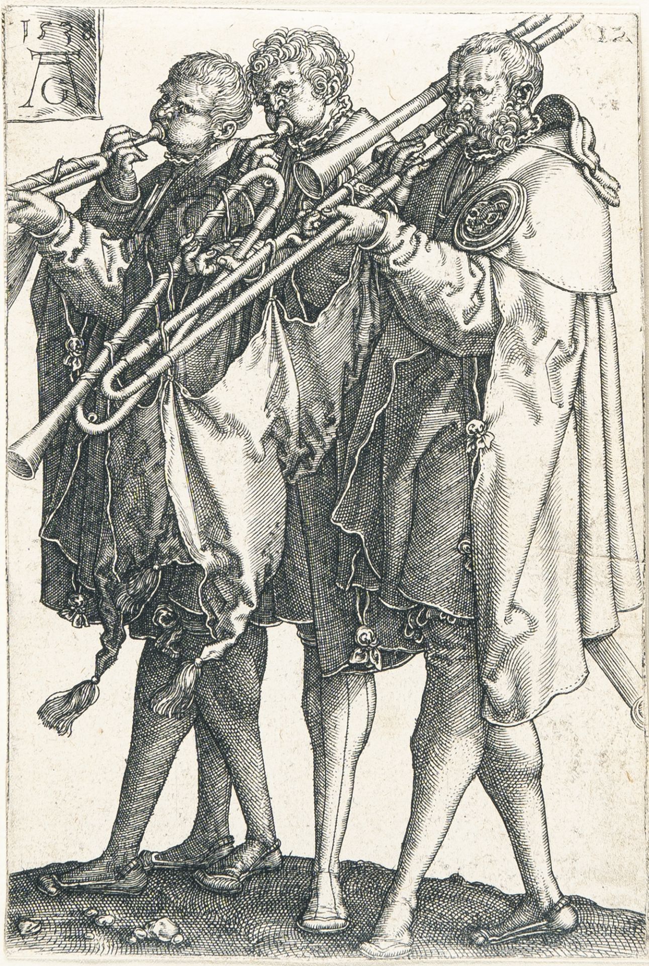 Heinrich Aldegrever – The three trumpeters