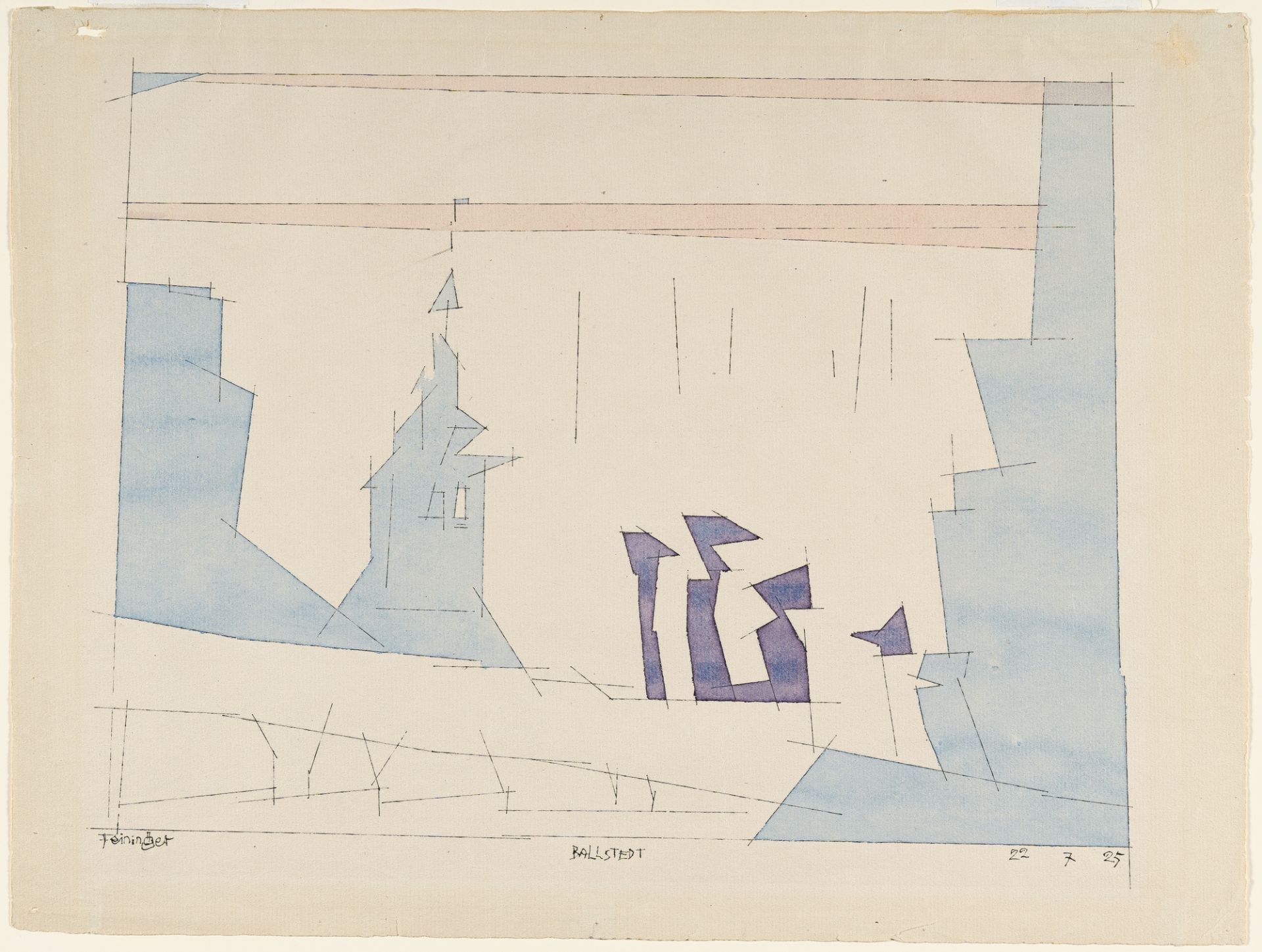 Lyonel Feininger (1871 - New York - 1956) – „Ballstedt“ (“Ballstedt”) - Bild 2 aus 3