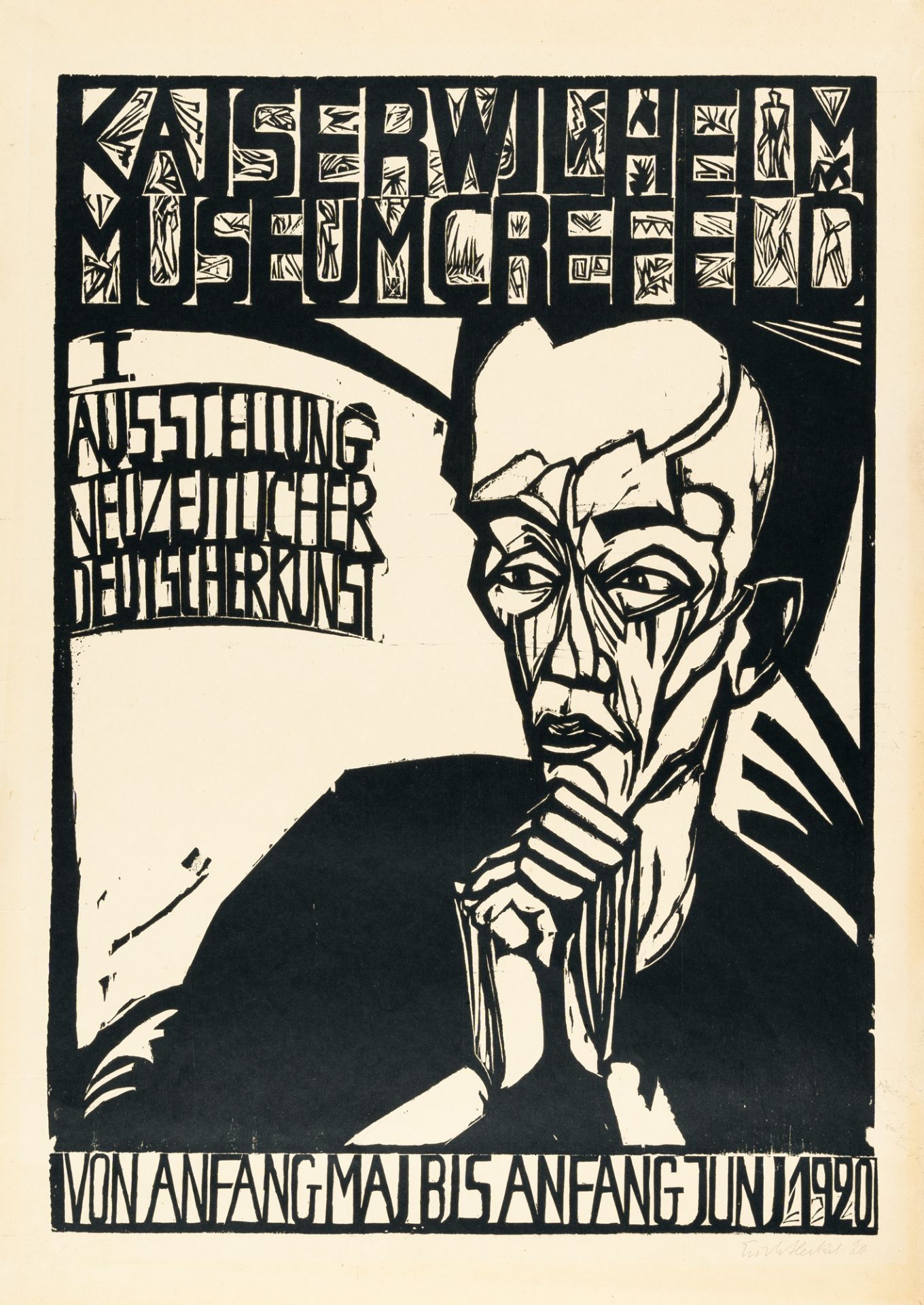 Erich Heckel (1883 Döbeln/Sachsen - Radolfzell 1970), Poster for the “1st exhibition of modern