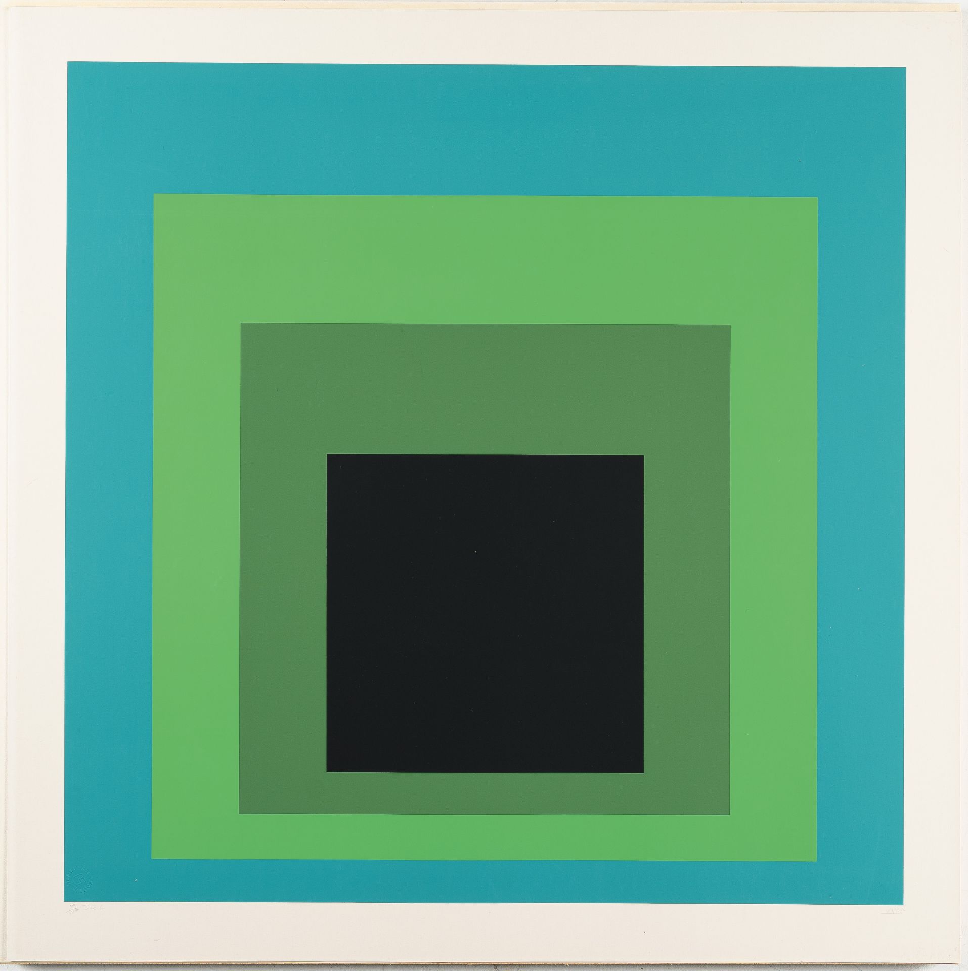 Josef Albers (1888 Bottrop - New Haven 1976), “DR-b”Silkscreen in colours on cardboard. (19)68. - Image 2 of 4