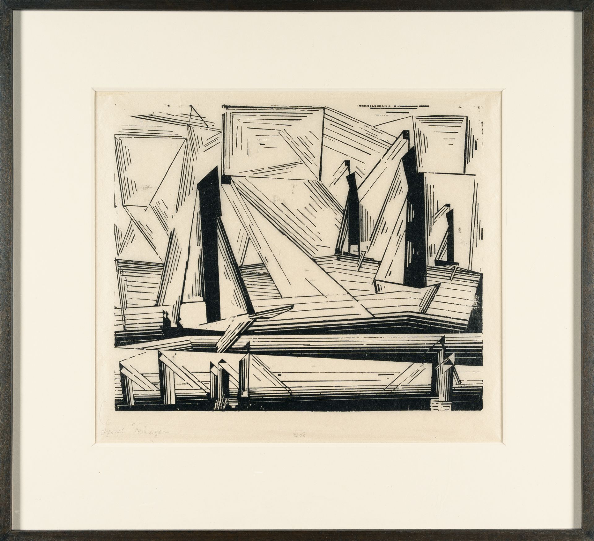 Lyonel Feininger (1871 - New York - 1956), Fishing boatsWoodcut on very fine cream Japanese laid - Image 4 of 4