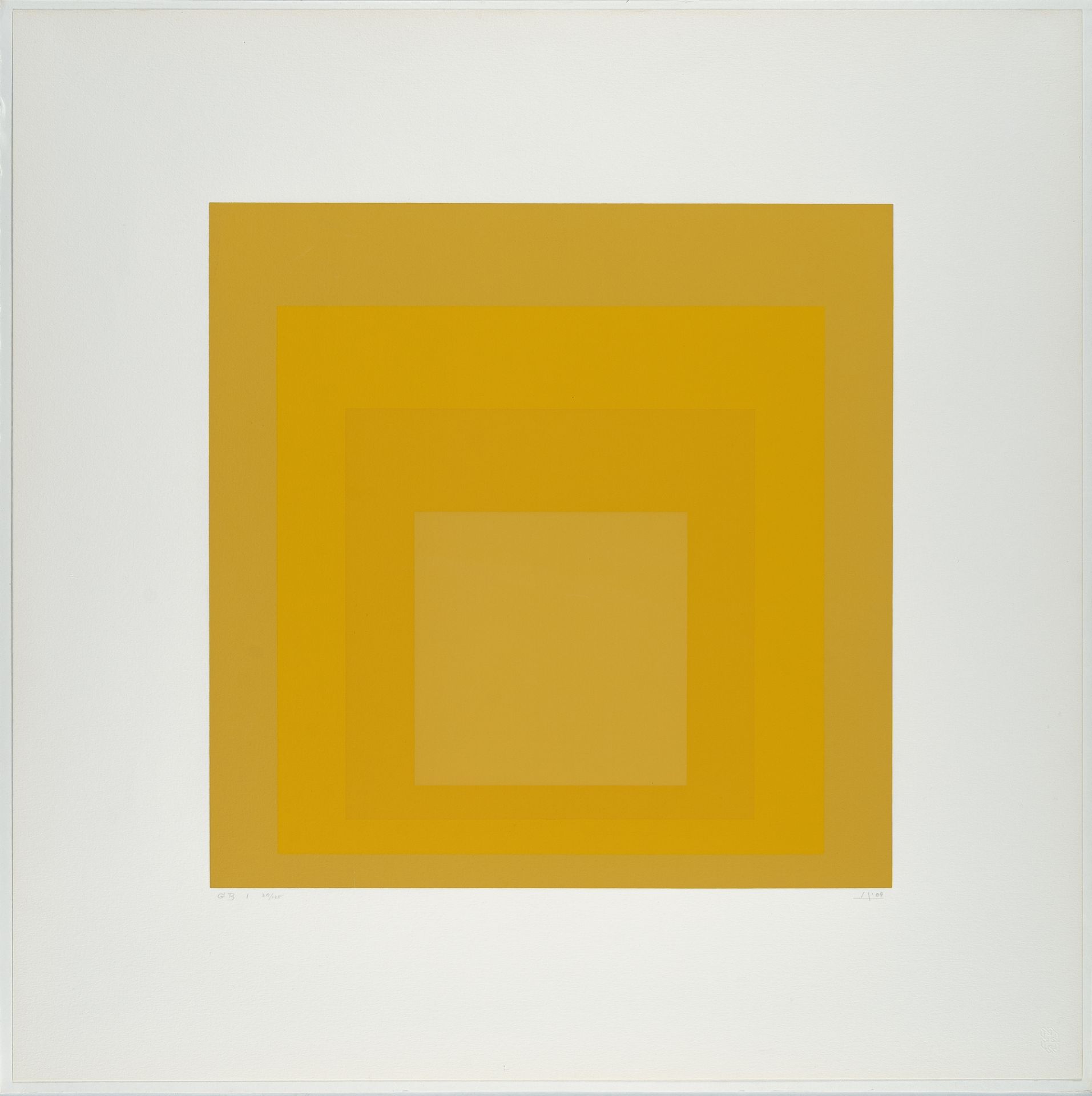 Josef Albers (1888 Bottrop - New Haven 1976), “GB I”Silkscreen in colours on thin cardboard. (19)69. - Image 2 of 3