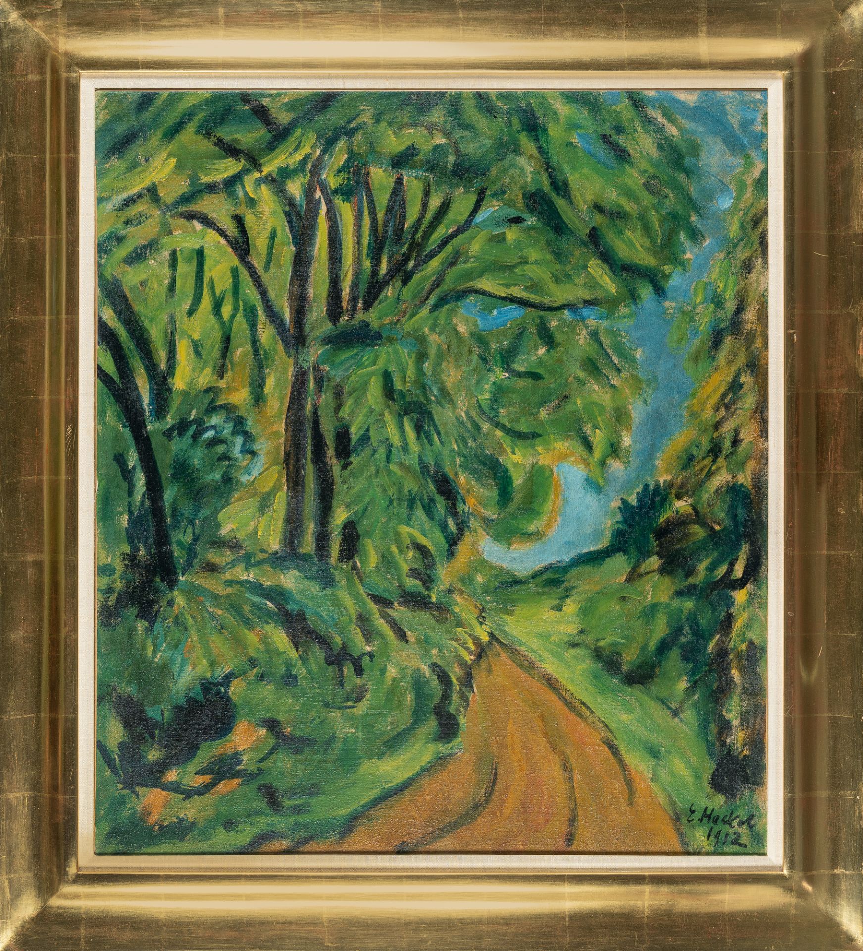 Erich Heckel (1883 Döbeln/Sachsen - Radolfzell 1970) – Waldweg (Forest path) - Bild 4 aus 5