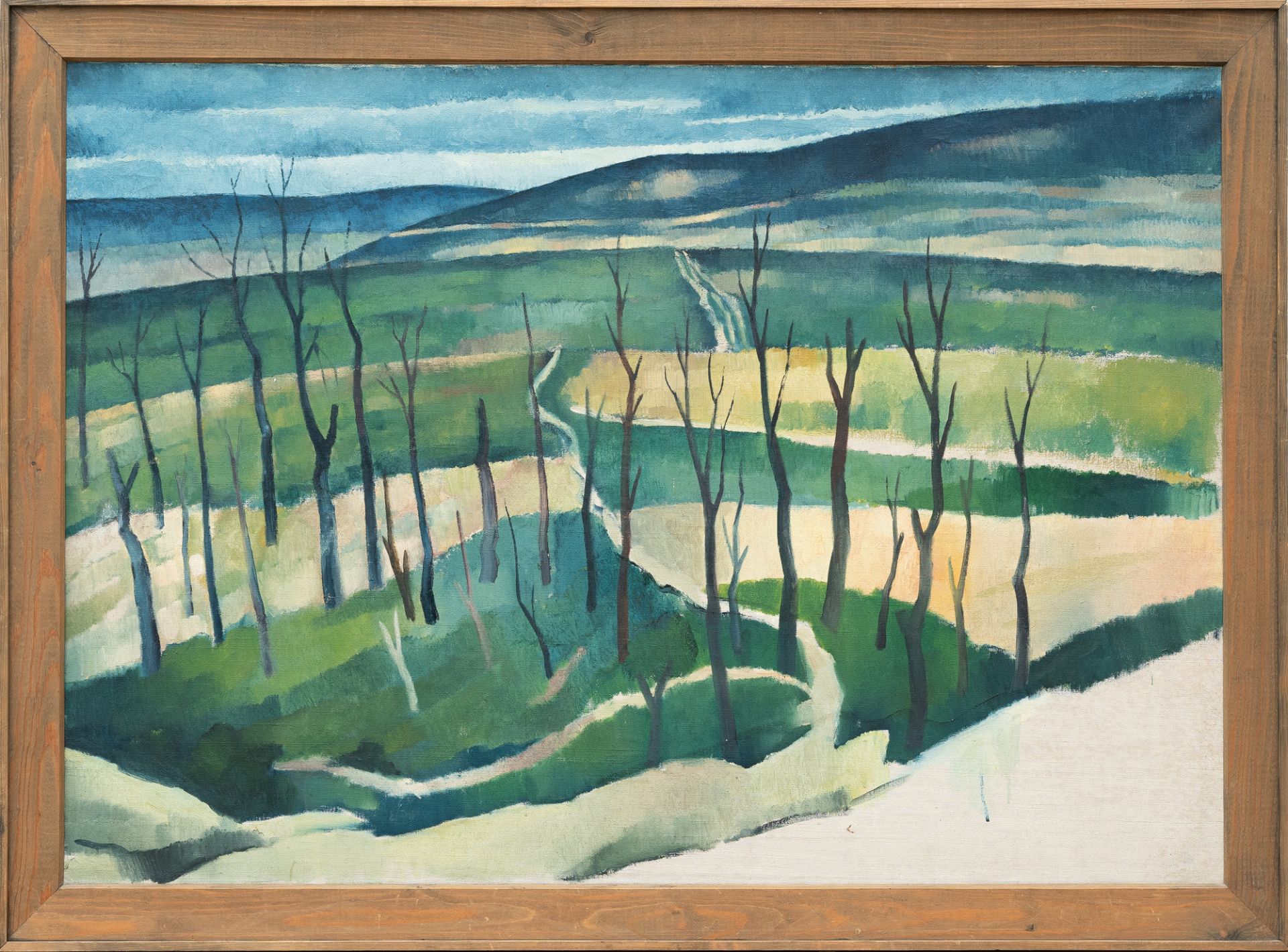 Adolf Erbslöh (1881 New York - Irschenhausen 1947) – Zerschossener Wald (Höhe 304) (Shot forest (Hei - Bild 4 aus 4