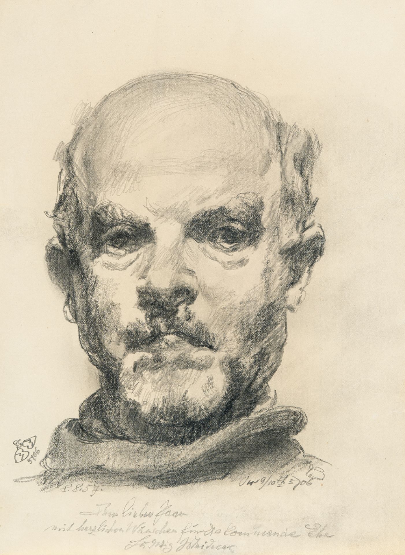 Ludwig Meidner (1884 Bernstadt/Schlesien - Darmstadt 1966) – Selbstporträt (Self portrait)