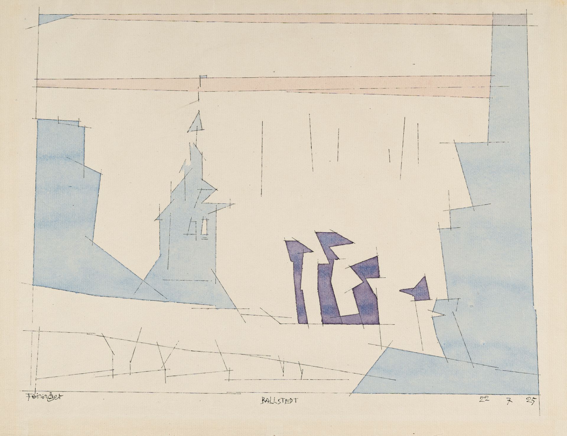 Lyonel Feininger (1871 - New York - 1956) – „Ballstedt“ (“Ballstedt”)