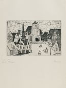 Lyonel Feininger (1871 - New York - 1956) – „Kleinstadt“ (“Small town”)