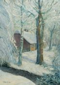 Gustave Loiseau (1865 - Paris - 1935) – Winterlandschaft (Gehöft im Winter) (Winter landscape (Farms