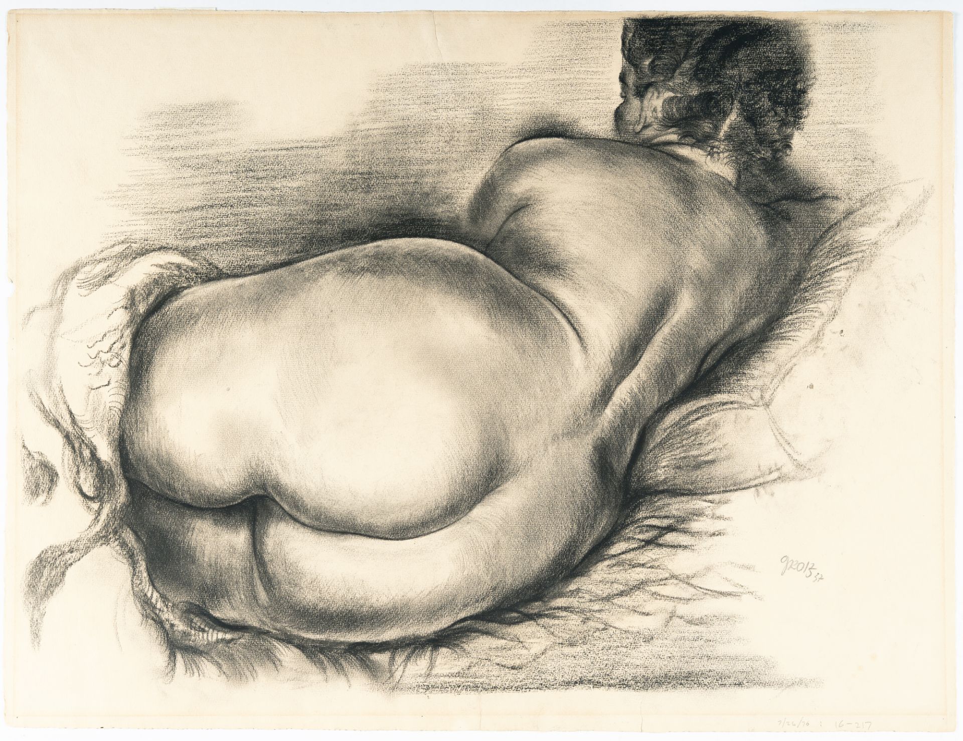 George Grosz (1893 - Berlin - 1959) – Liegender Frauenakt (Resting Female Nude) - Bild 2 aus 3