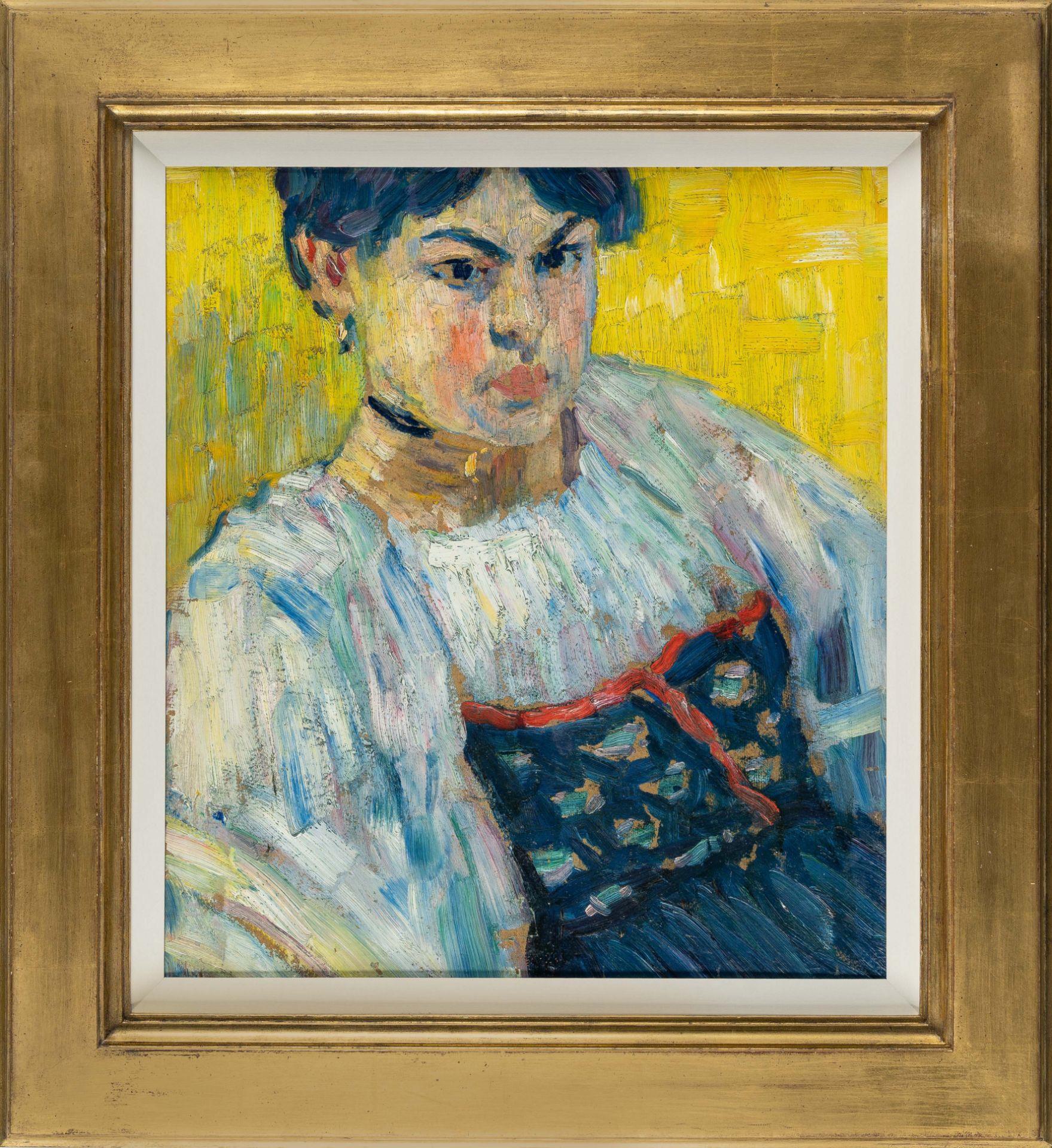 Alexej von Jawlensky (1864 Torschok - Wiesbaden 1941), Woman in traditional costume (Bust of a young - Image 4 of 4