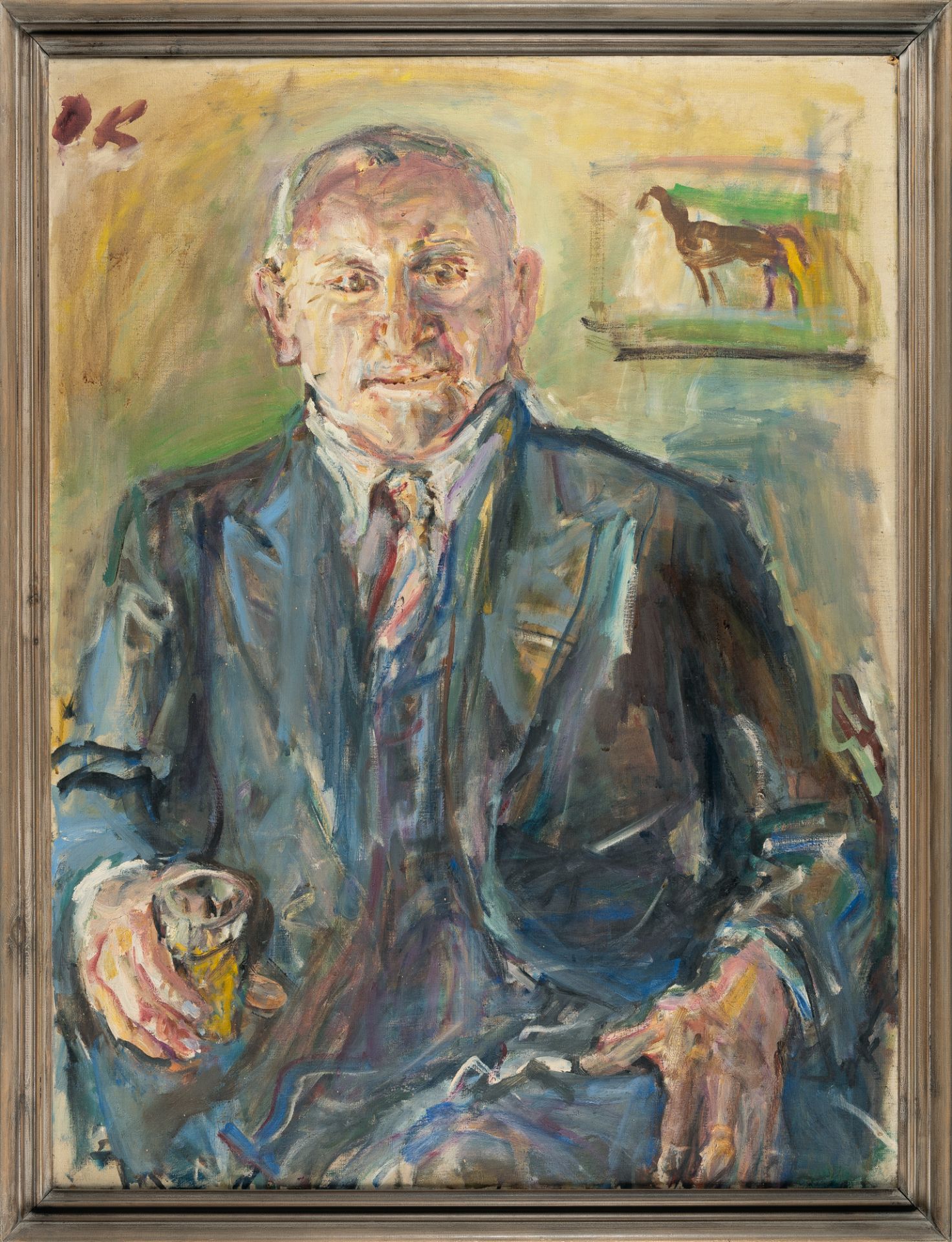 Oskar Kokoschka (1886 Pöchlarn bei Wien - Montreux 1980), Louis KrohnbergOil on canvas. (1950). - Image 4 of 4