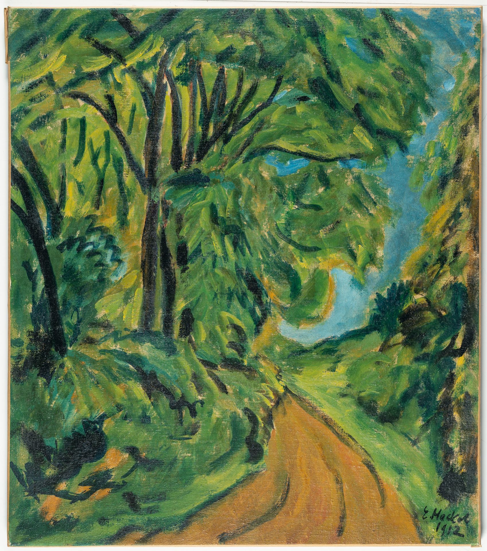 Erich Heckel (1883 Döbeln/Sachsen - Radolfzell 1970) – Waldweg (Forest path) - Bild 2 aus 5