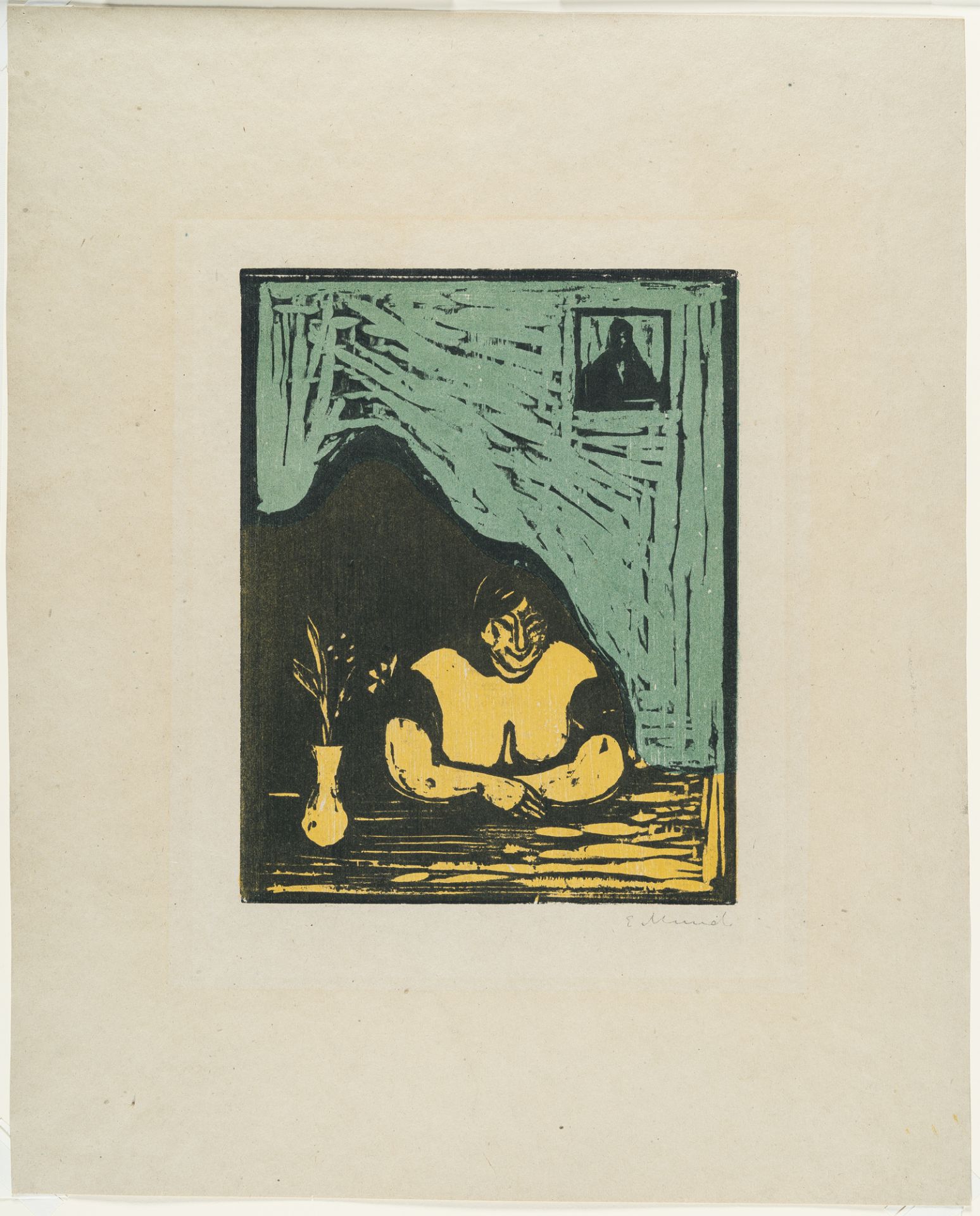 Edvard Munch (1863 Løten/Hedmark - Ekely bei Oslo 1944), Den tykke horen (The fat whore)Woodcut in - Image 2 of 3