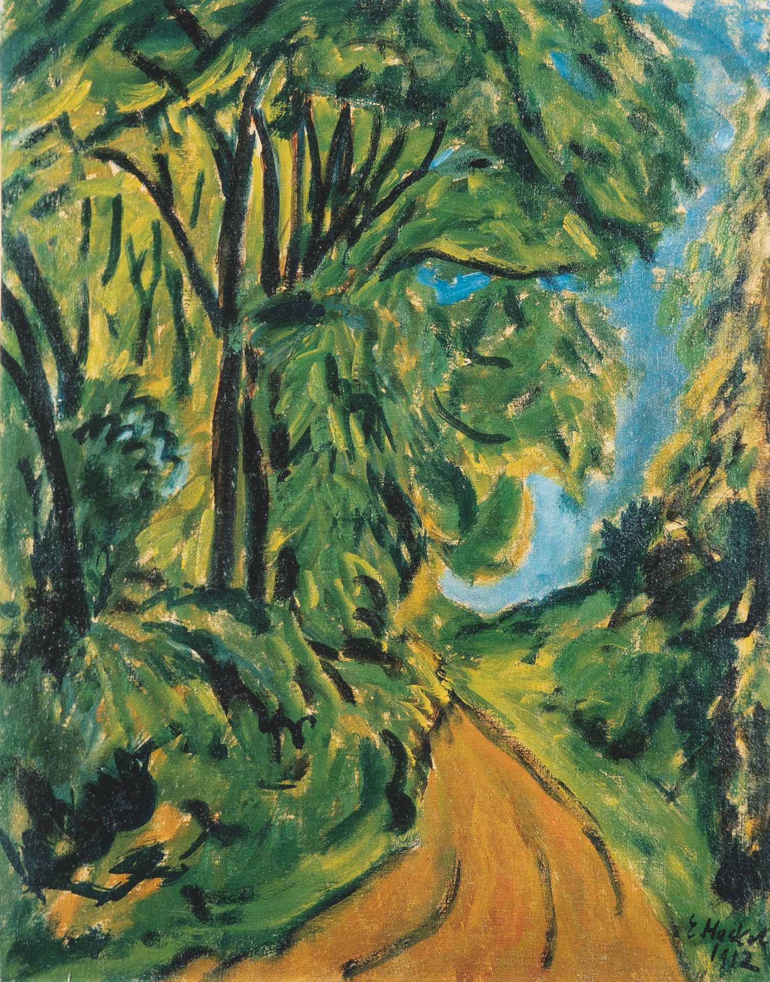 Erich Heckel (1883 Döbeln/Sachsen - Radolfzell 1970) – Waldweg (Forest path)