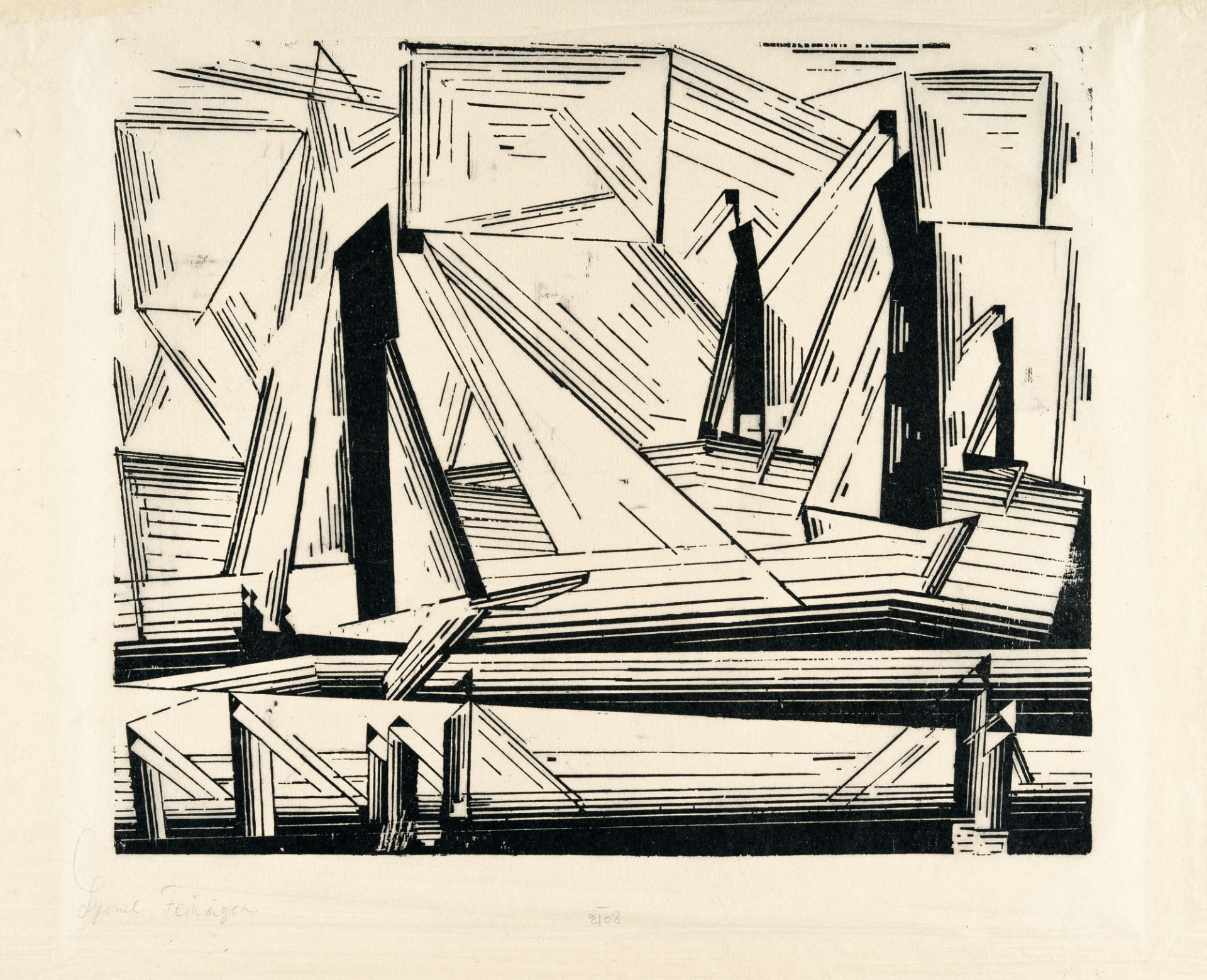 Lyonel Feininger (1871 - New York - 1956), Fishing boatsWoodcut on very fine cream Japanese laid