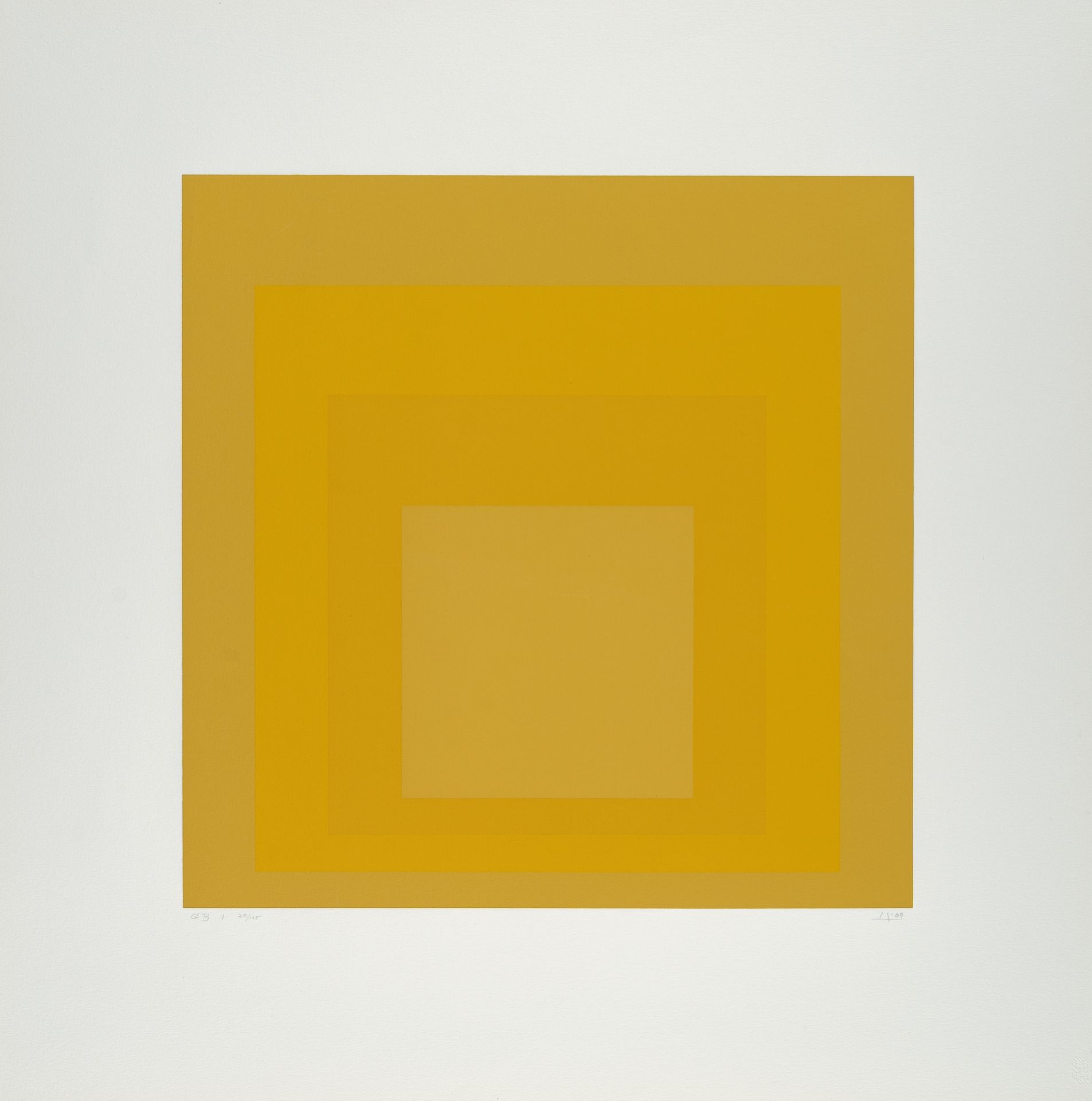 Josef Albers (1888 Bottrop - New Haven 1976), “GB I”Silkscreen in colours on thin cardboard. (19)69.
