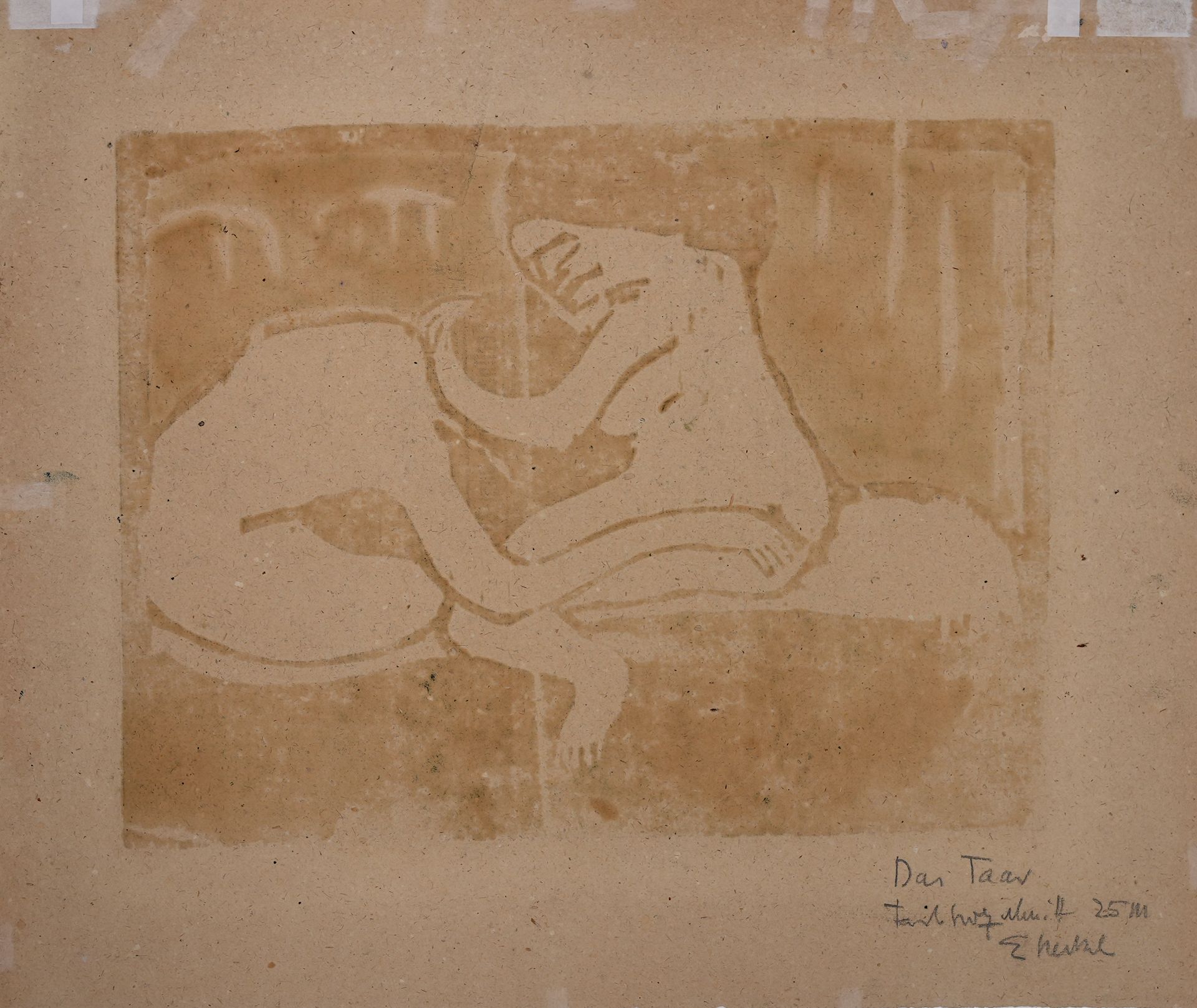 Erich Heckel (1883 Döbeln/Sachsen - Radolfzell 1970), “The couple” (Lovers/The couple)Woodcut in - Image 3 of 3