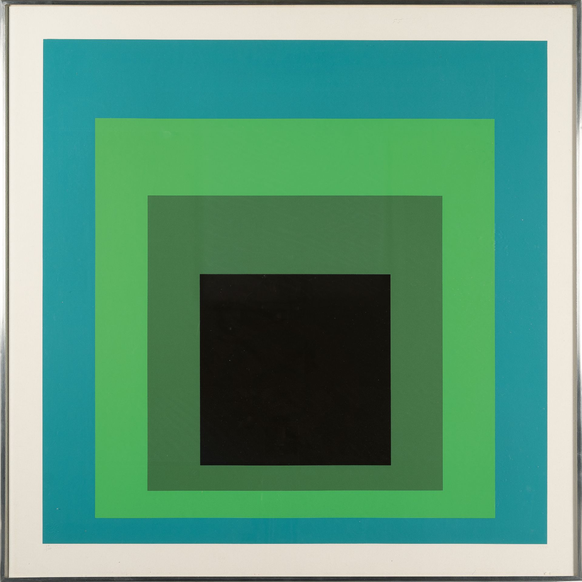 Josef Albers (1888 Bottrop - New Haven 1976), “DR-b”Silkscreen in colours on cardboard. (19)68. - Image 4 of 4