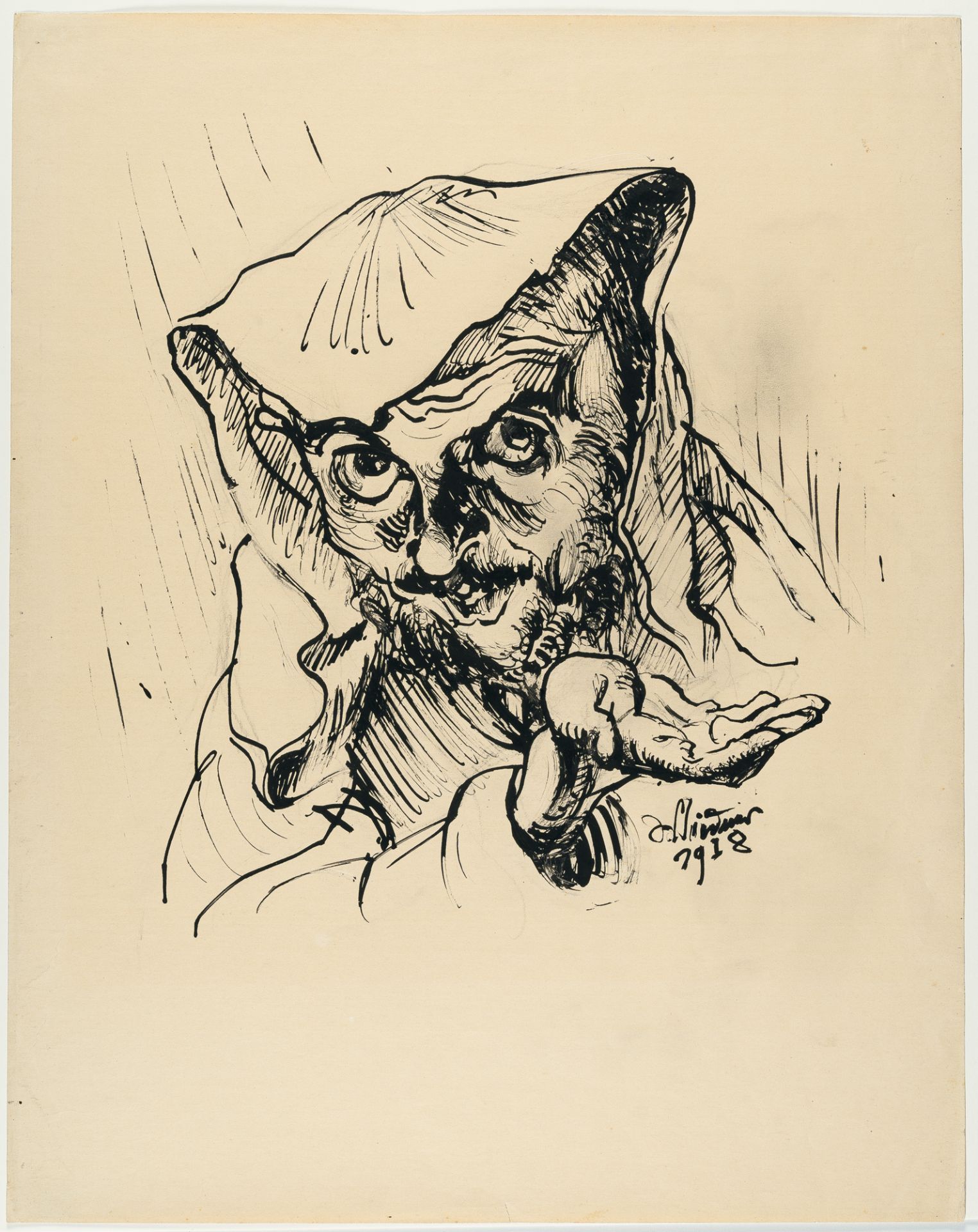 Ludwig Meidner (1884 Bernstadt/Schlesien - Darmstadt 1966) – Selbstbildnis als Prophet (Self portrai - Bild 2 aus 3