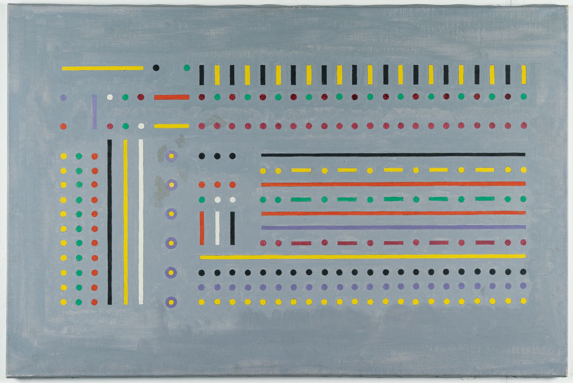 Yves Laloy (1920 Rennes - Cancale 1999), CompositionOil on canvas. (Around 1960). Ca. 52.5 x 95 - Image 2 of 3