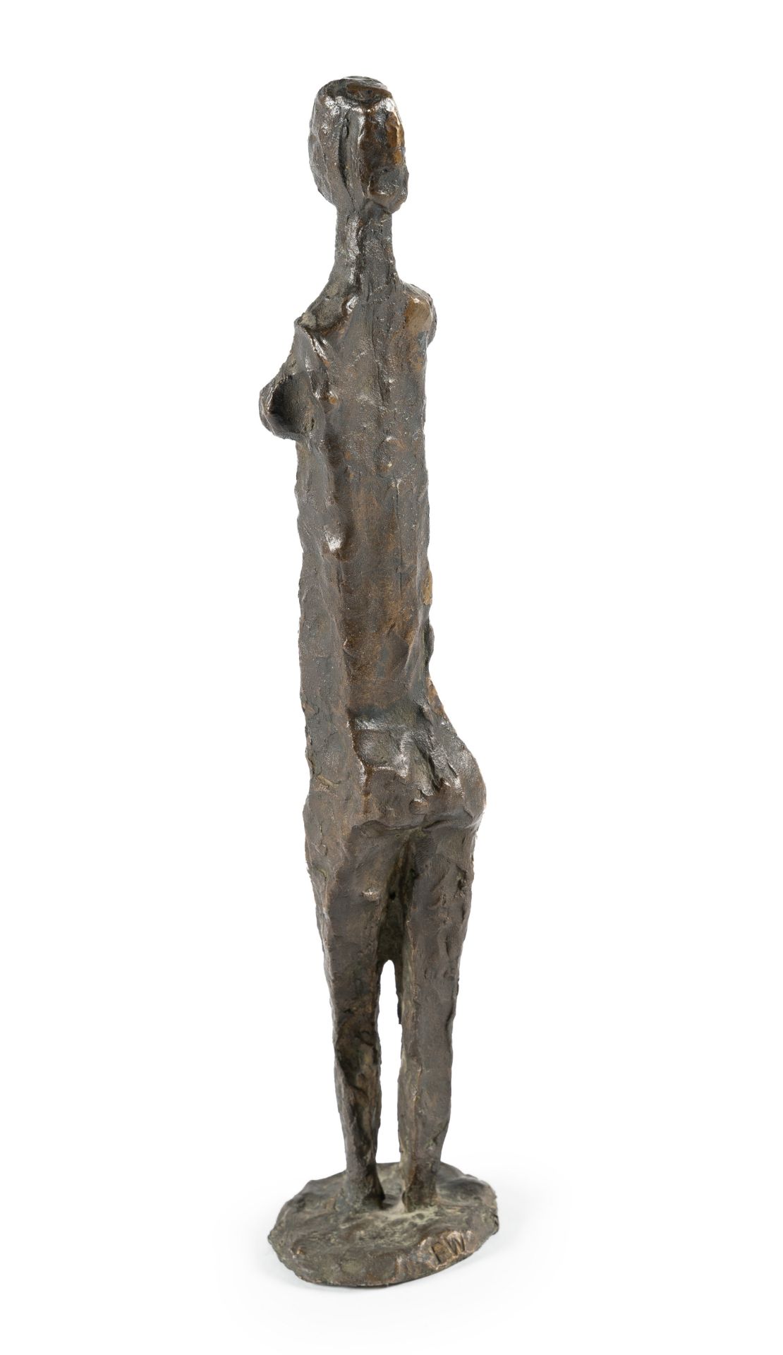 Fritz Wotruba (1907 - Wien - 1975), Small Standing FigureBronze with brown patina. (1948). Ca. 36. - Image 3 of 4