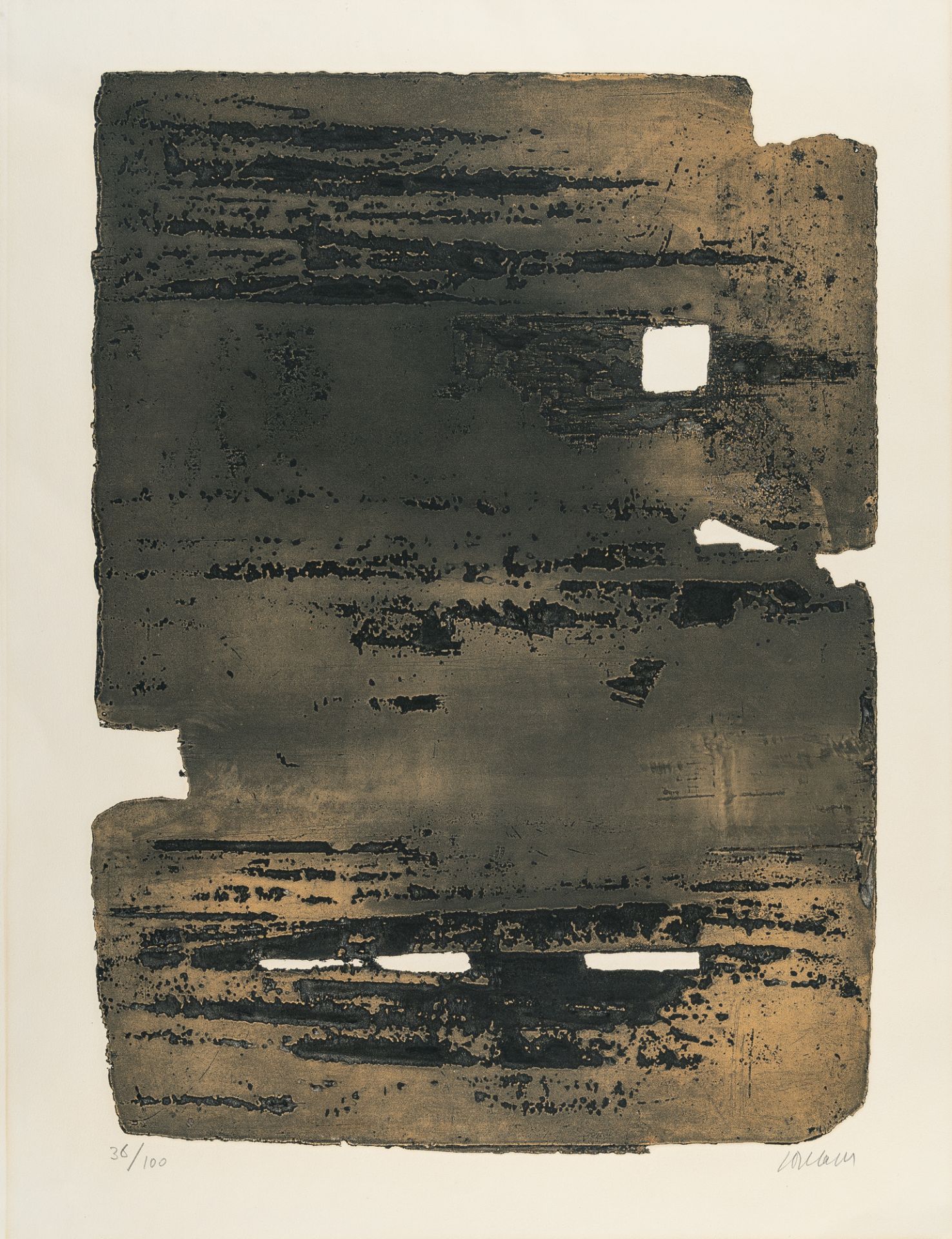 Pierre Soulages (1919 Rodez - Nimes 2022), Eau-forte n° 15Etching in colours with aquatint on wove