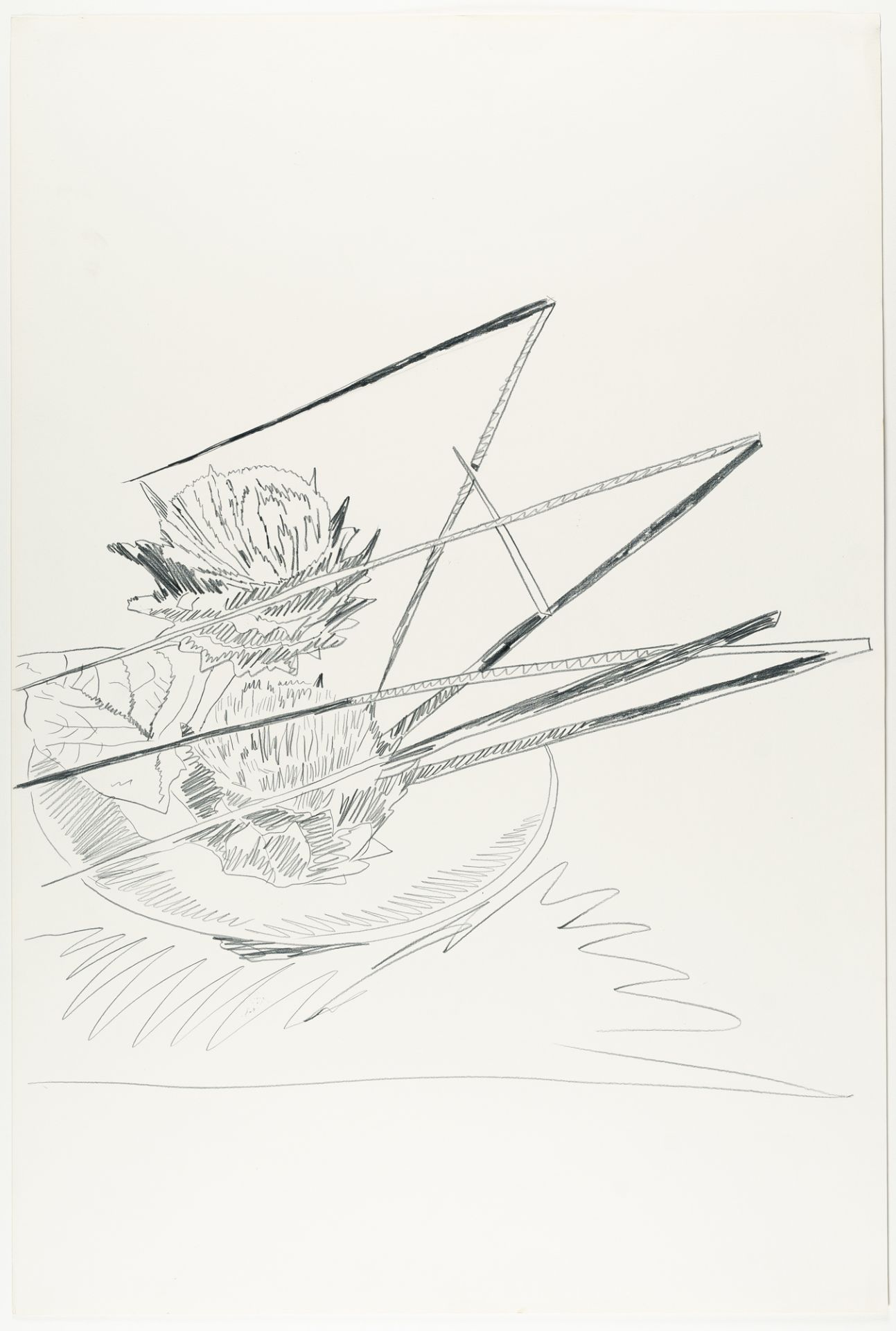 Andy Warhol (1928 Pittsburgh - New York 1987), FlowersGraphite on wove. (Around 1974). Ca. 102 x - Image 2 of 4