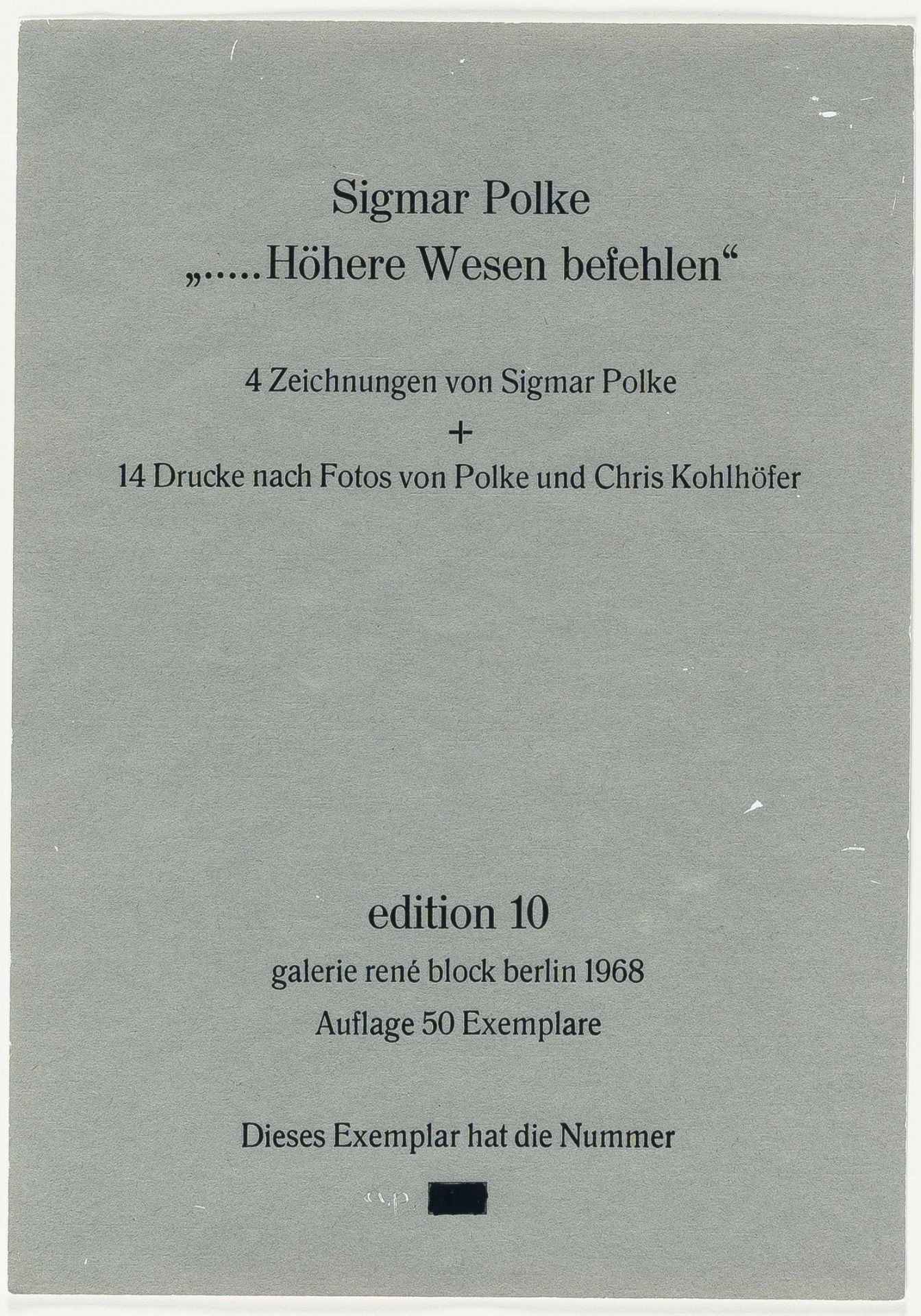 Sigmar Polke (1941 Oels/Schlesien - Köln 2010) – ...Höhere Wesen befehlen (...Höhere Wesen befehlen) - Bild 2 aus 21