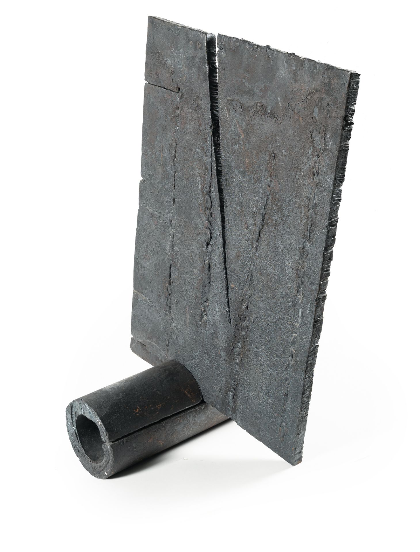 Giuseppe Spagnulo (1936 Grottaglie – Mailand 2016), UntitledSolid iron (2-parts). (19)96. Ca. 58 x