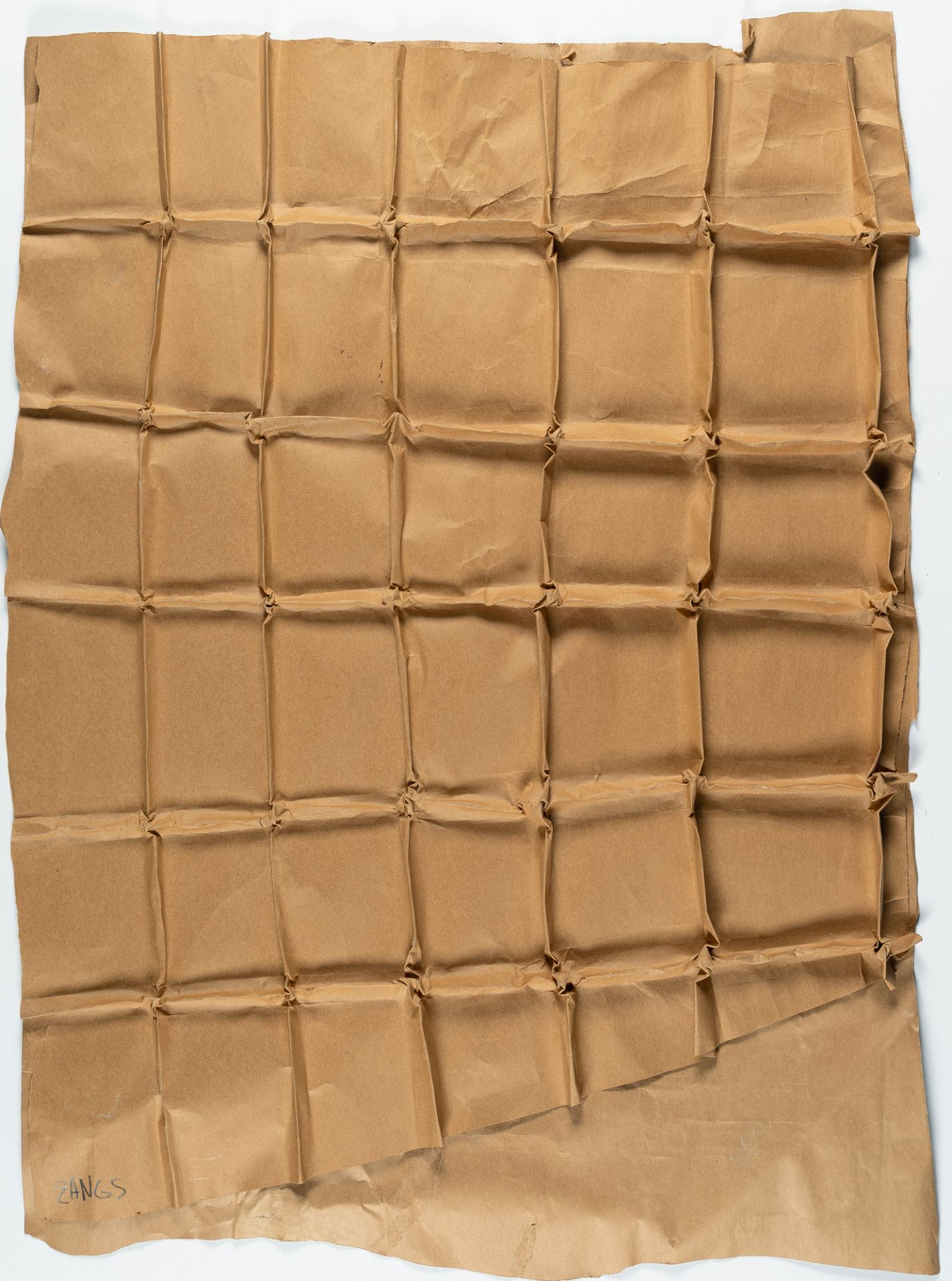 Herbert Zangs (1924 - Krefeld - 2003), Untitled (Folding)Sculptural picture with wrapping paper, - Image 2 of 3