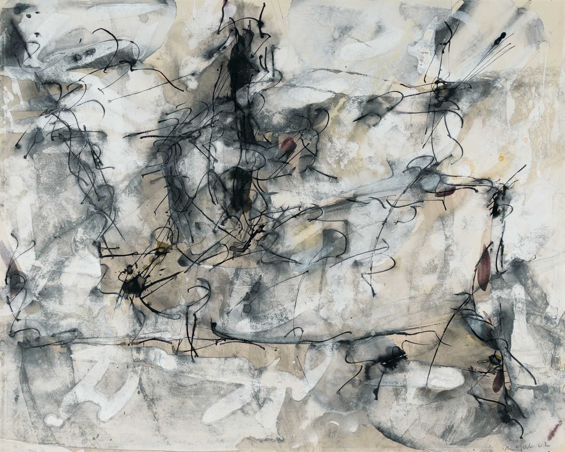 Jean-Paul Riopelle (1923 Montreal - L'Isle-aux-Grues 2002), UntitledGouache, watercolour, Indian ink