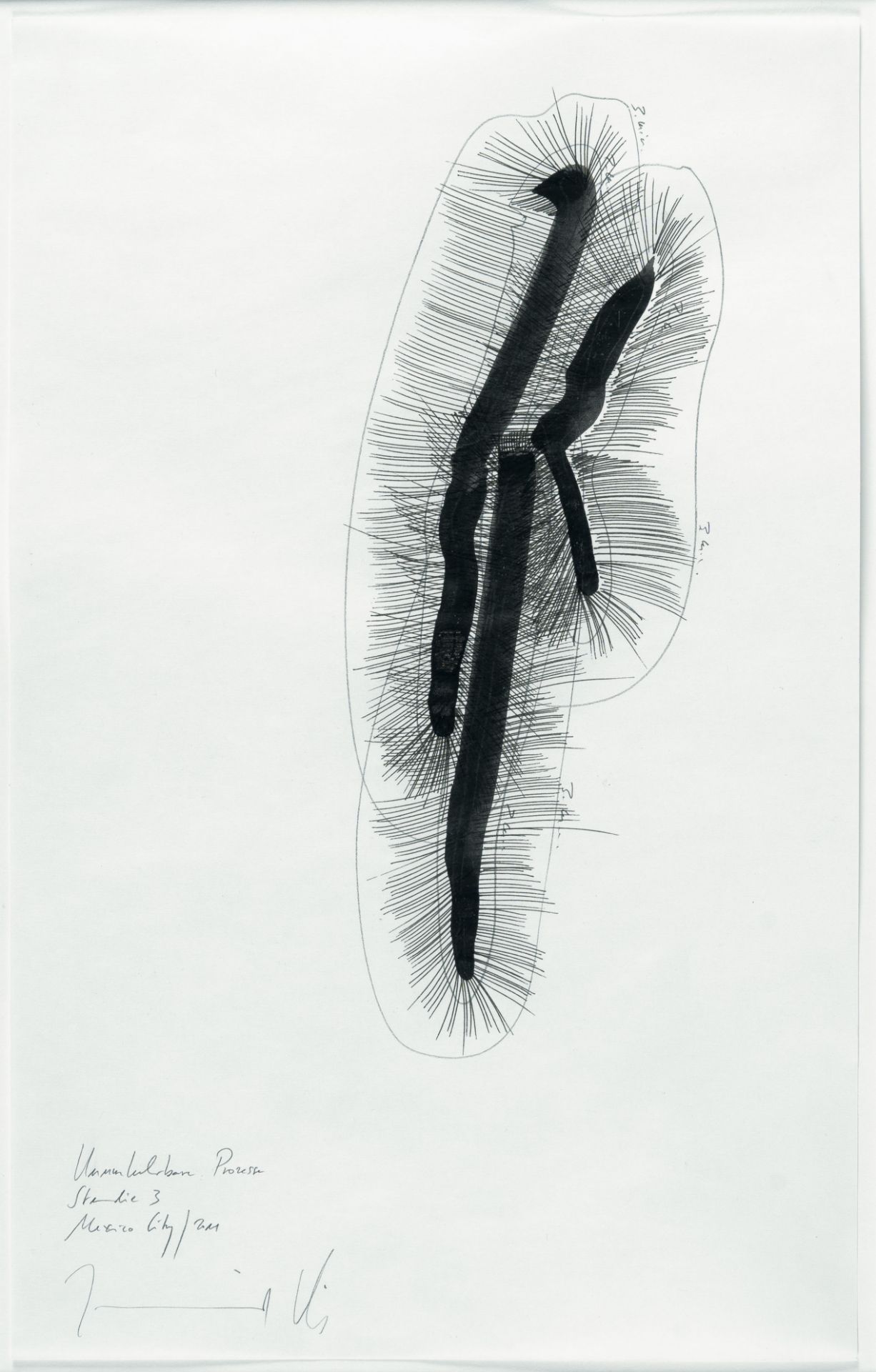 Jorinde Voigt (1977 Frankfurt/Main), “Irreversible Processes Studies 1-7”Ink and pencil on thin - Image 5 of 9