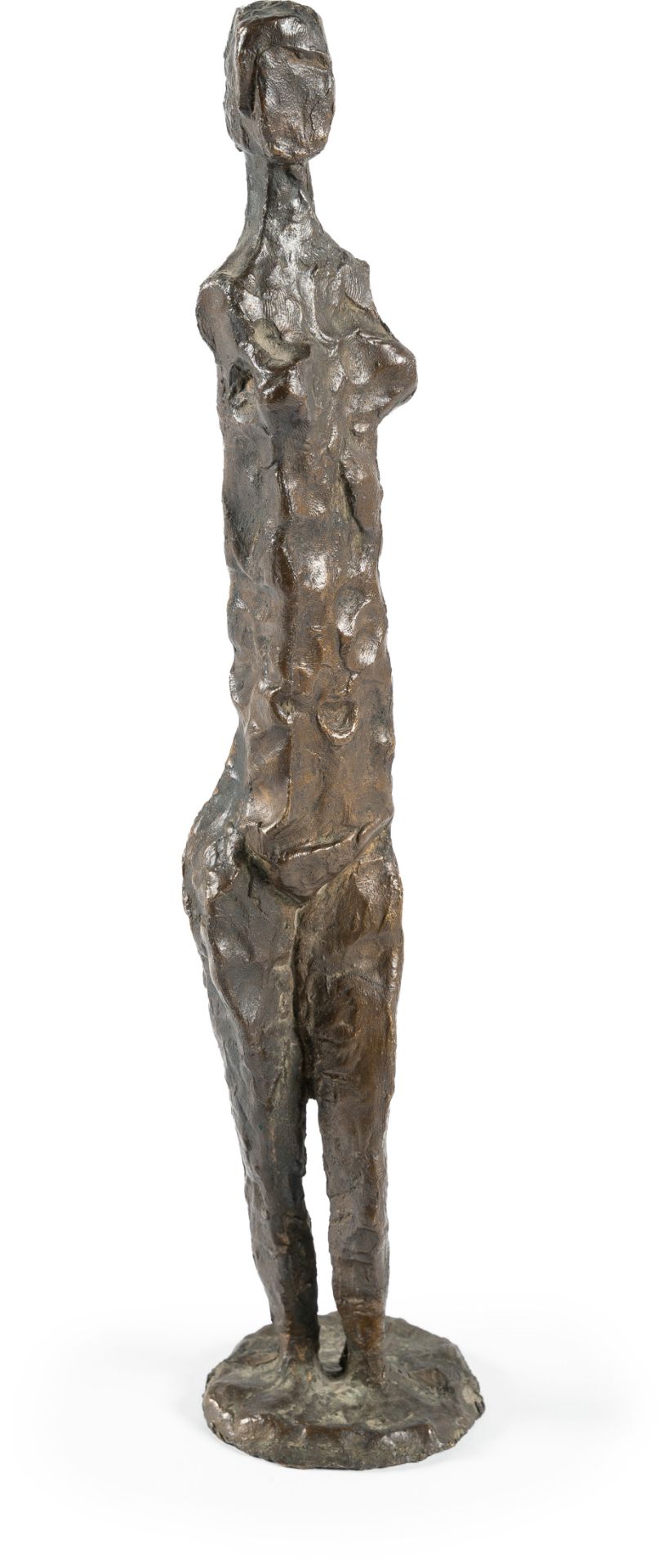 Fritz Wotruba (1907 - Wien - 1975), Small Standing FigureBronze with brown patina. (1948). Ca. 36.