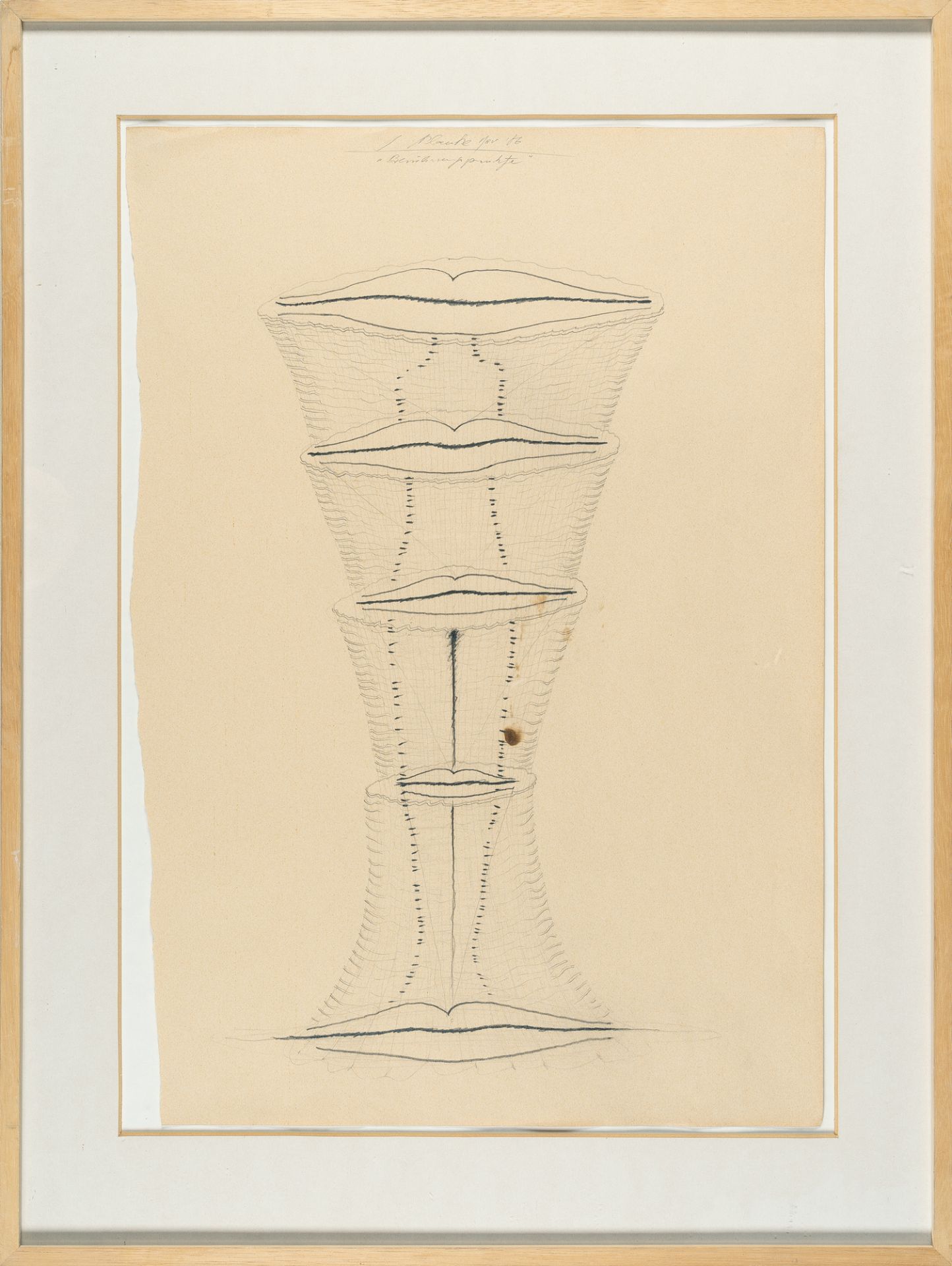 Jürgen Klauke (1943 Cochem), “Points of Contact”Pencil on laid paper. (19)86. Ca. 57 x 40 cm. - Image 4 of 4