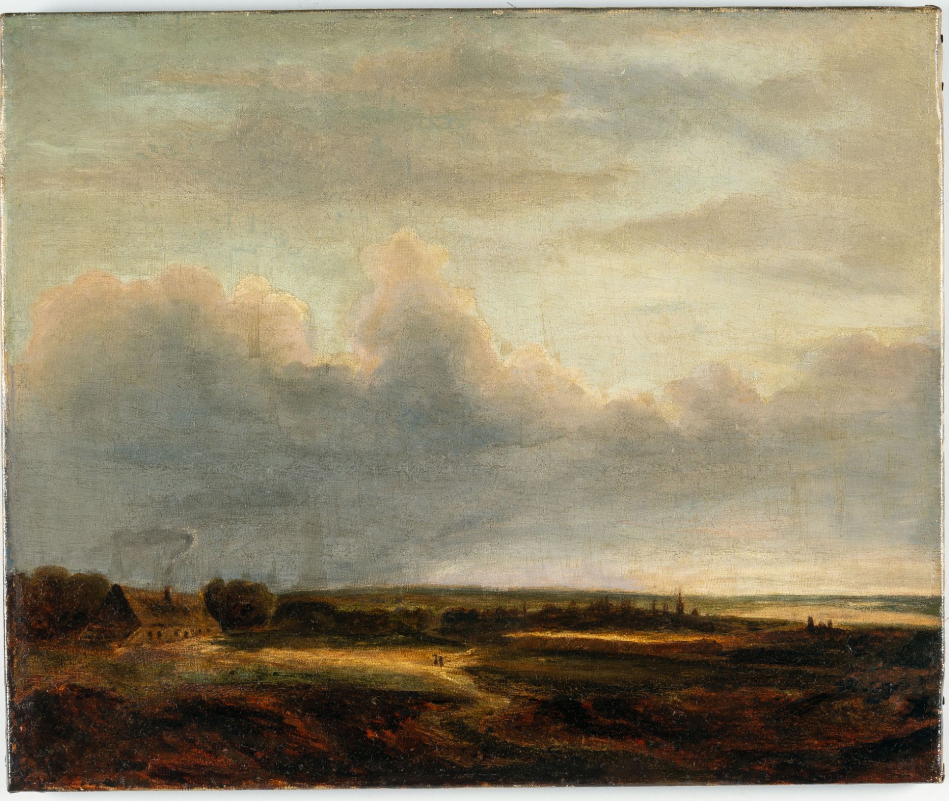 Georges Michel (1763 - Paris - 1843) – Flache Landschaft mit Gehöft - Bild 2 aus 4