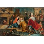 Johann Zick, The adoration of the Magi.Oil on canvas, relined. 80.4 x 120.4 cm. Signed lower