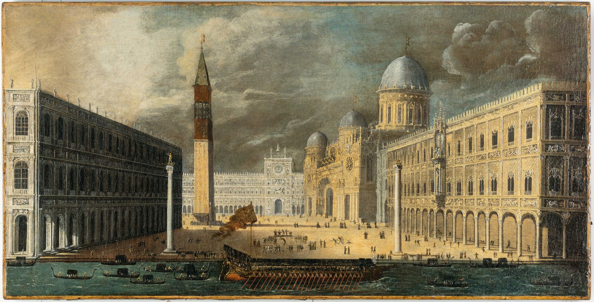 François De Nomé (1593 Metz – Neapel nach 1644) – Piazzetta San Marco, Venedig - Bild 2 aus 4