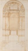 Antonio Ii. Da Sangallo (1484 Florenz – Terni 1546) – Aufriss und Grundriss eines Altars