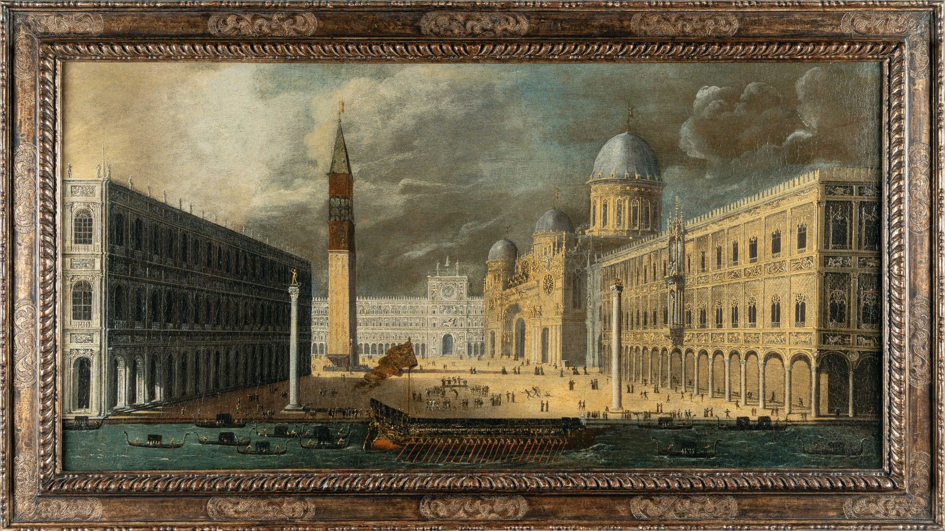 François De Nomé (1593 Metz – Neapel nach 1644) – Piazzetta San Marco, Venedig - Bild 4 aus 4