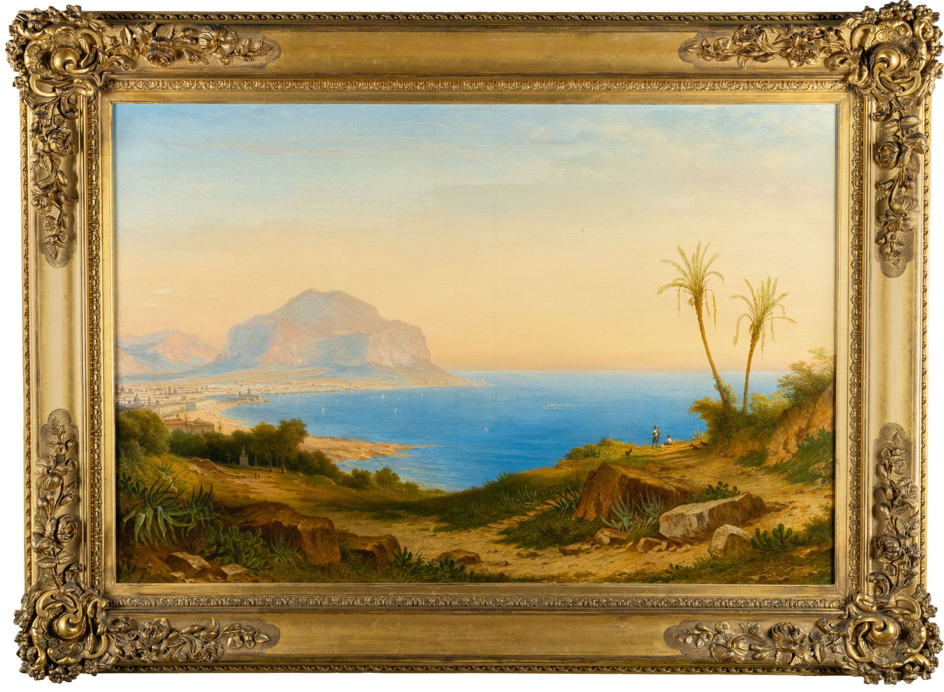 Carl Morgenstern (1811 - Frankfurt/Main - 1893) – Ansicht von Palermo mit dem Monte Pellegrino - Bild 4 aus 4