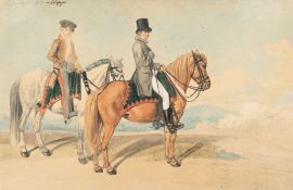 Johann Adam Klein (1792 - 1875) – Klein und sein Freund Erhard zu Pferd