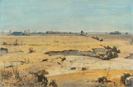 Toni von Stadler (1850 Gollersdorf - 1917 München) – Weite Landschaft mit ersten Frühlingsboten