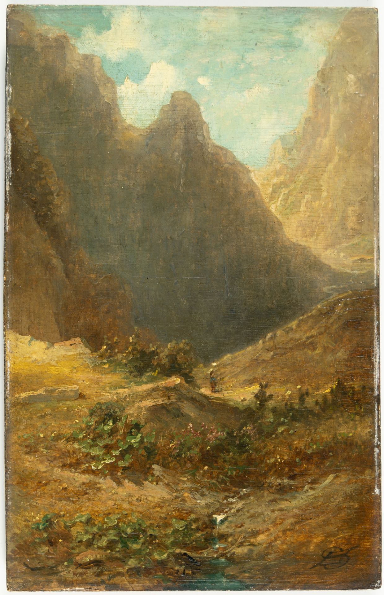 Carl Spitzweg (1808 - München - 1885) – Gebirgstal - Bild 2 aus 4