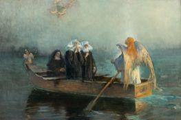 Josef Wopfner (1843 - 1927) – Engelserscheinung auf der Überfahrt zur Fraueninsel (Ave Maria)