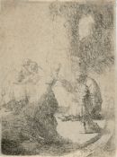 Rembrandt Harmensz. Van Rijn – Christus als Knabe unter den Schriftgelehrten (kleine Platte)