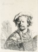 Rembrandt Harmensz. Van Rijn – Selbstbildnis mit der flachen Kappe
