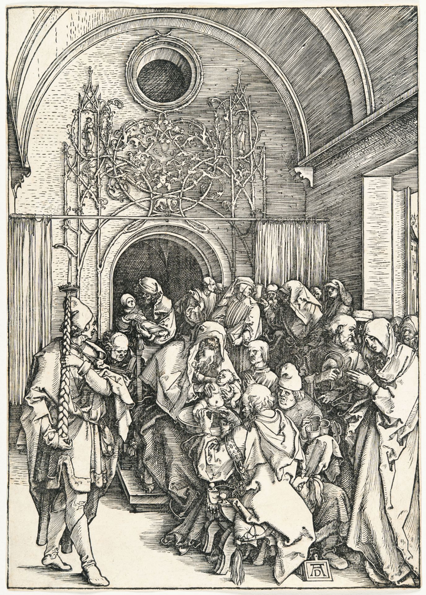 Albrecht Dürer, The circumcision of Christ.Woodcut on laid paper with watermark “tall crown” ( - Image 2 of 3